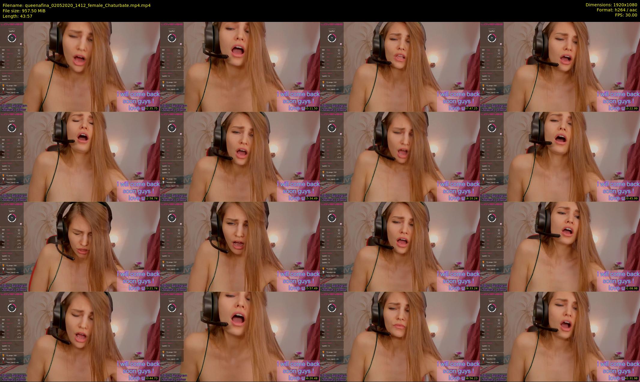 queenafina — 44 minute Chaturbate female cam show recording, 1080p, May 2, 2020