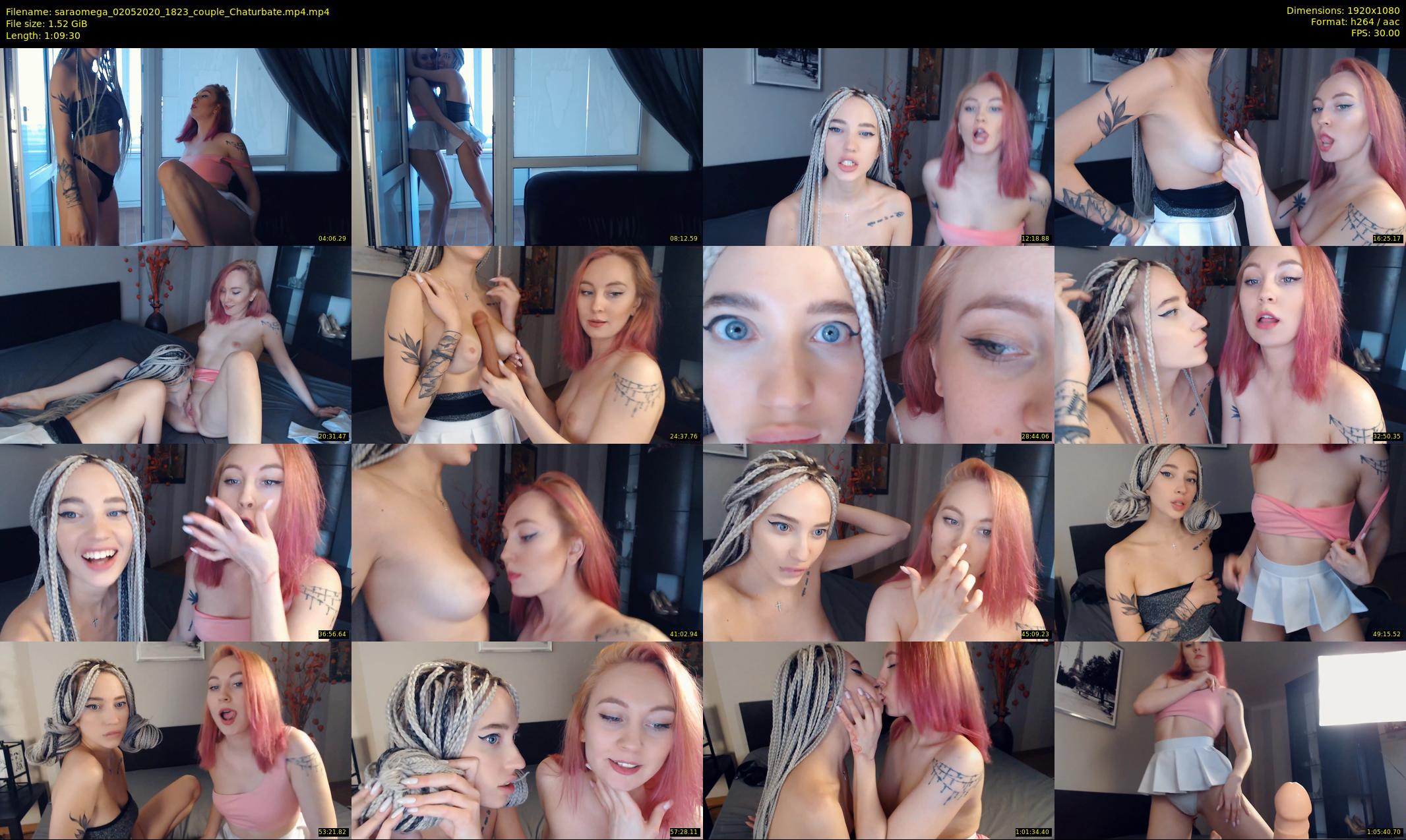 saraomega — 70 minute Chaturbate couple cam show recording, 1080p, May 2, 2020