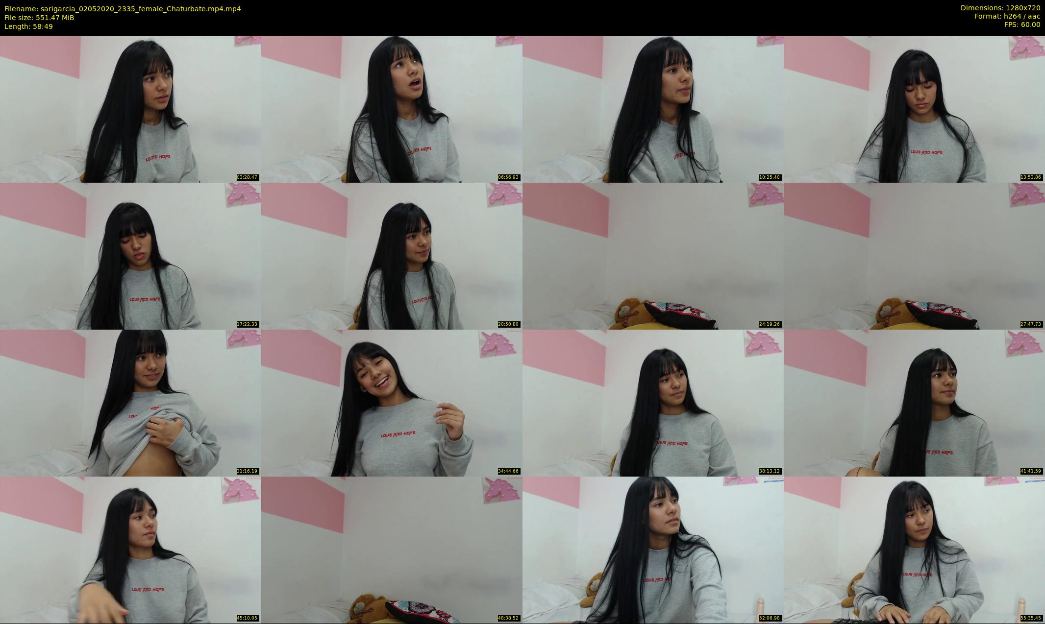sarigarcia — 59 minute Chaturbate female cam show recording, 720p, May 2, 2020