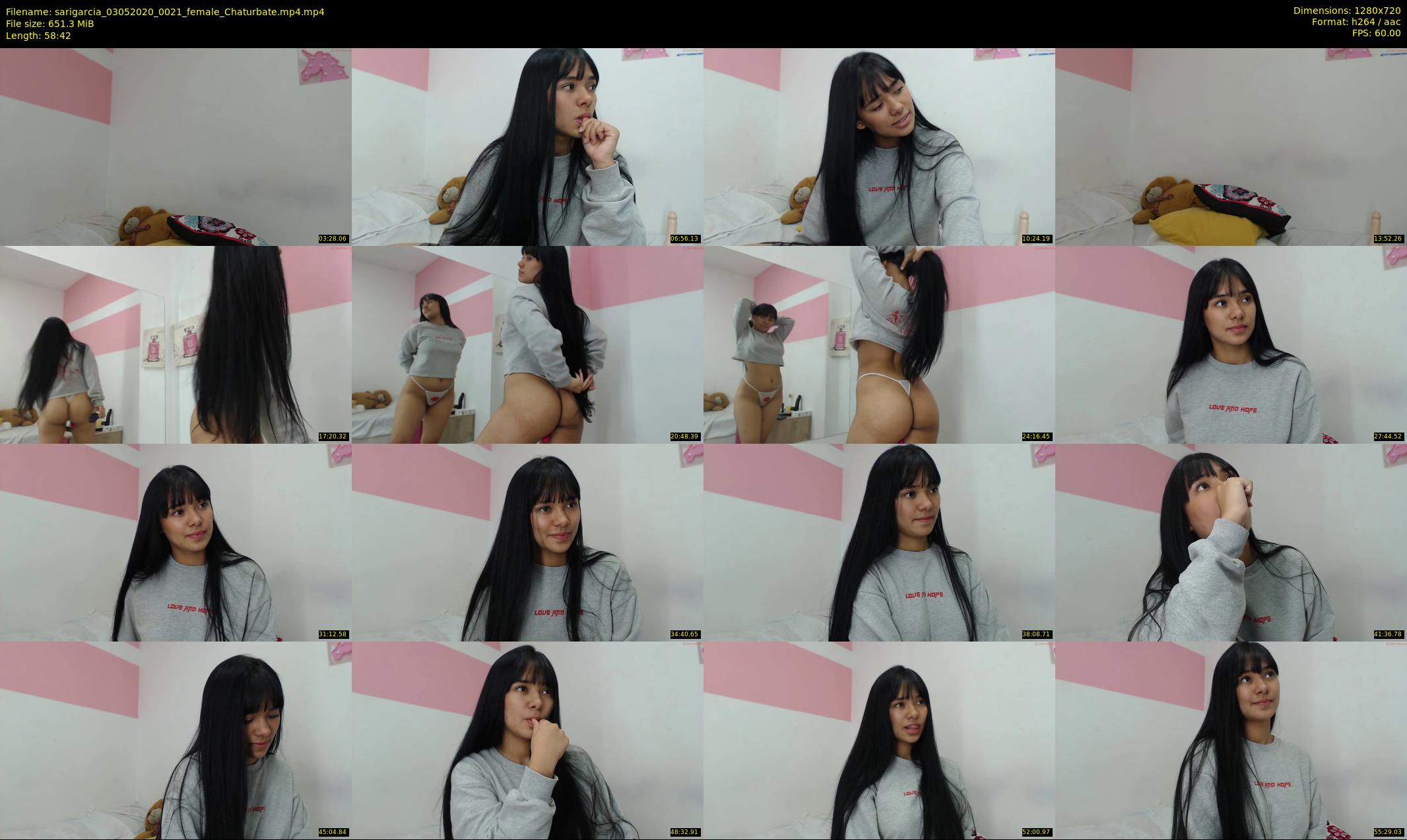 sarigarcia — 59 minute Chaturbate female cam show recording, 720p, May 3, 2020