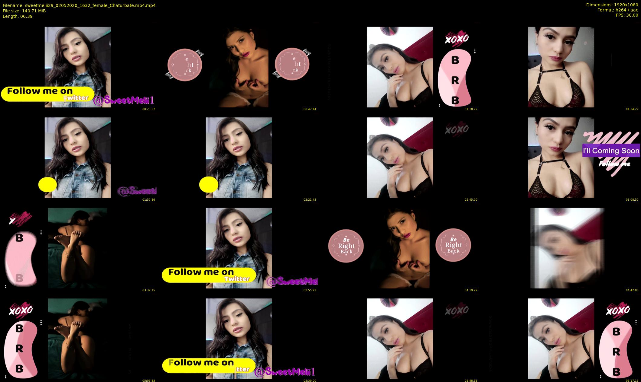 sweetmelii29 — 7 minute Chaturbate female cam show recording, 1080p, May 2, 2020