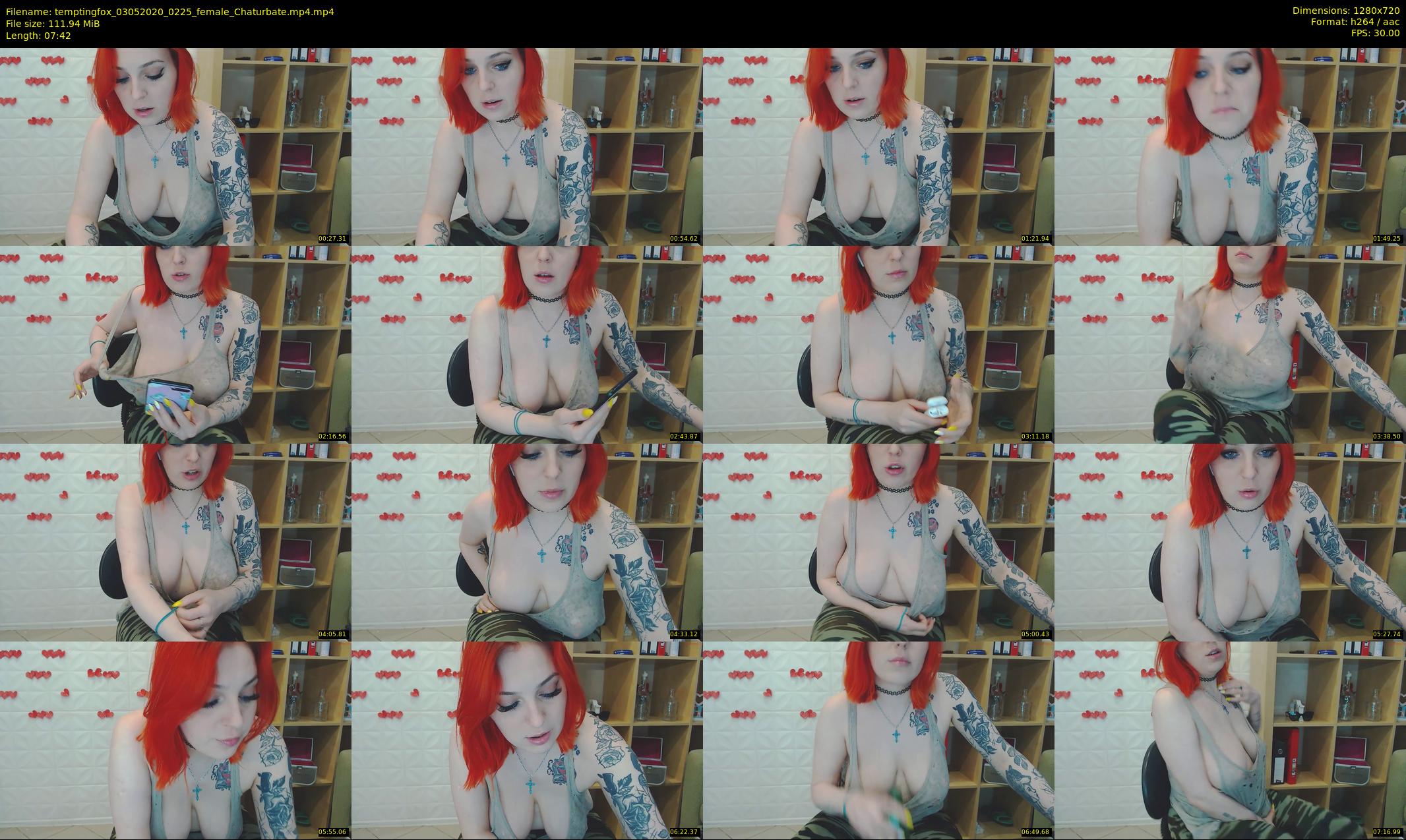 temptingfox — 8 minute Chaturbate female cam show recording, 720p, May 3, 2020