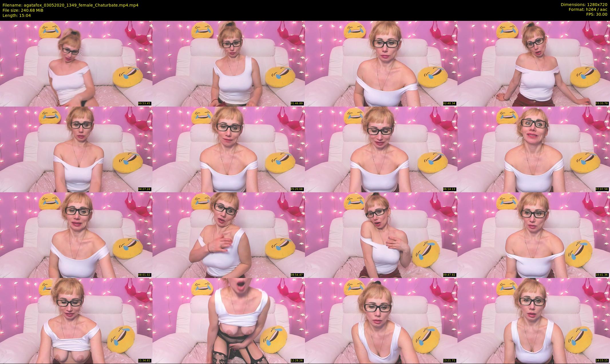 agatafox — 16 minute Chaturbate female cam show recording, 720p, May 3, 2020