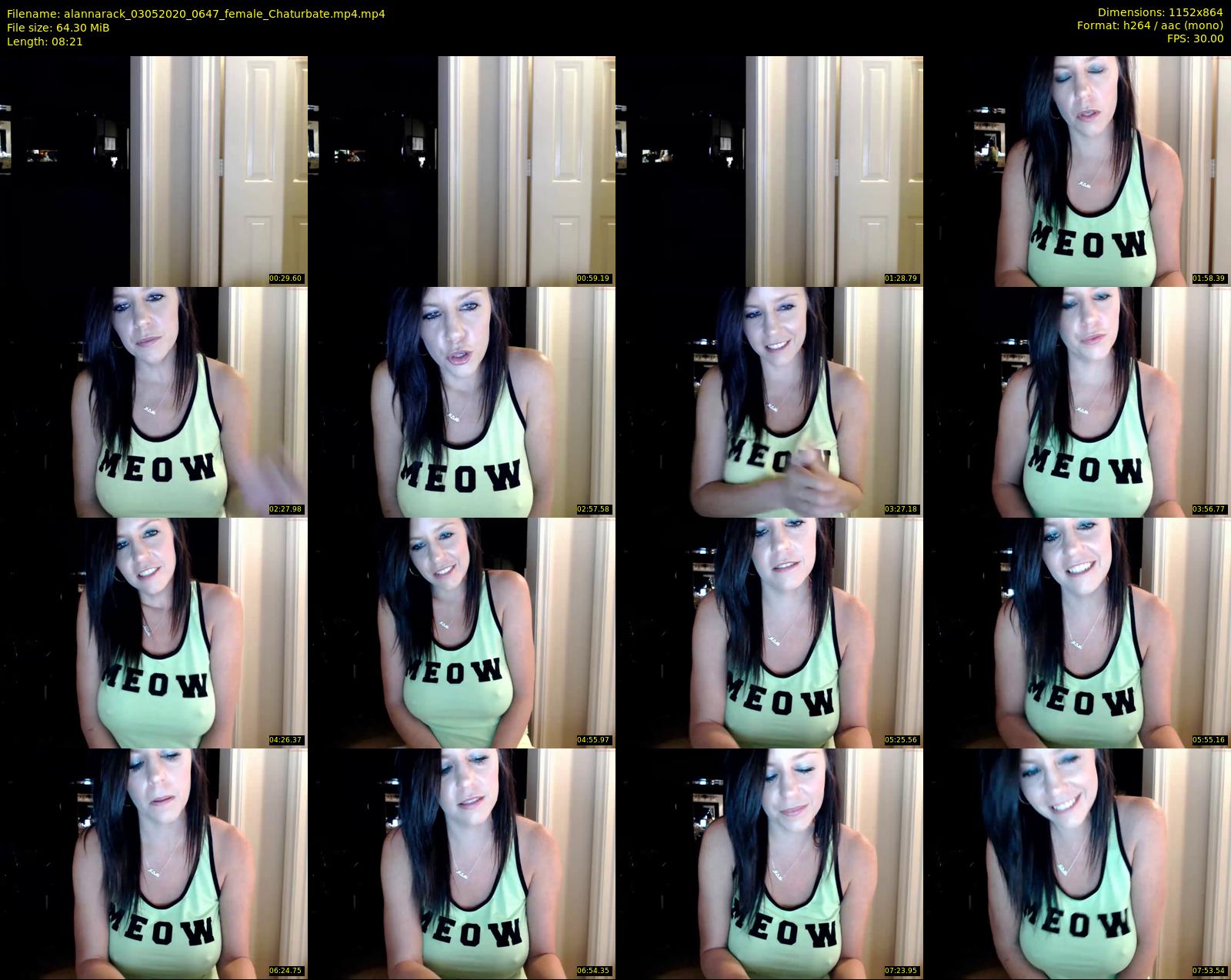alannarack — 9 minute Chaturbate female cam show recording, 720p, May 3, 2020