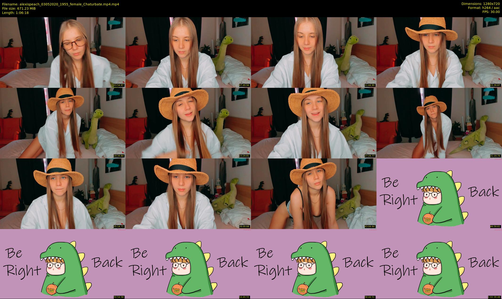 alexispeach — 67 minute Chaturbate female cam show recording, 720p, May 3, 2020