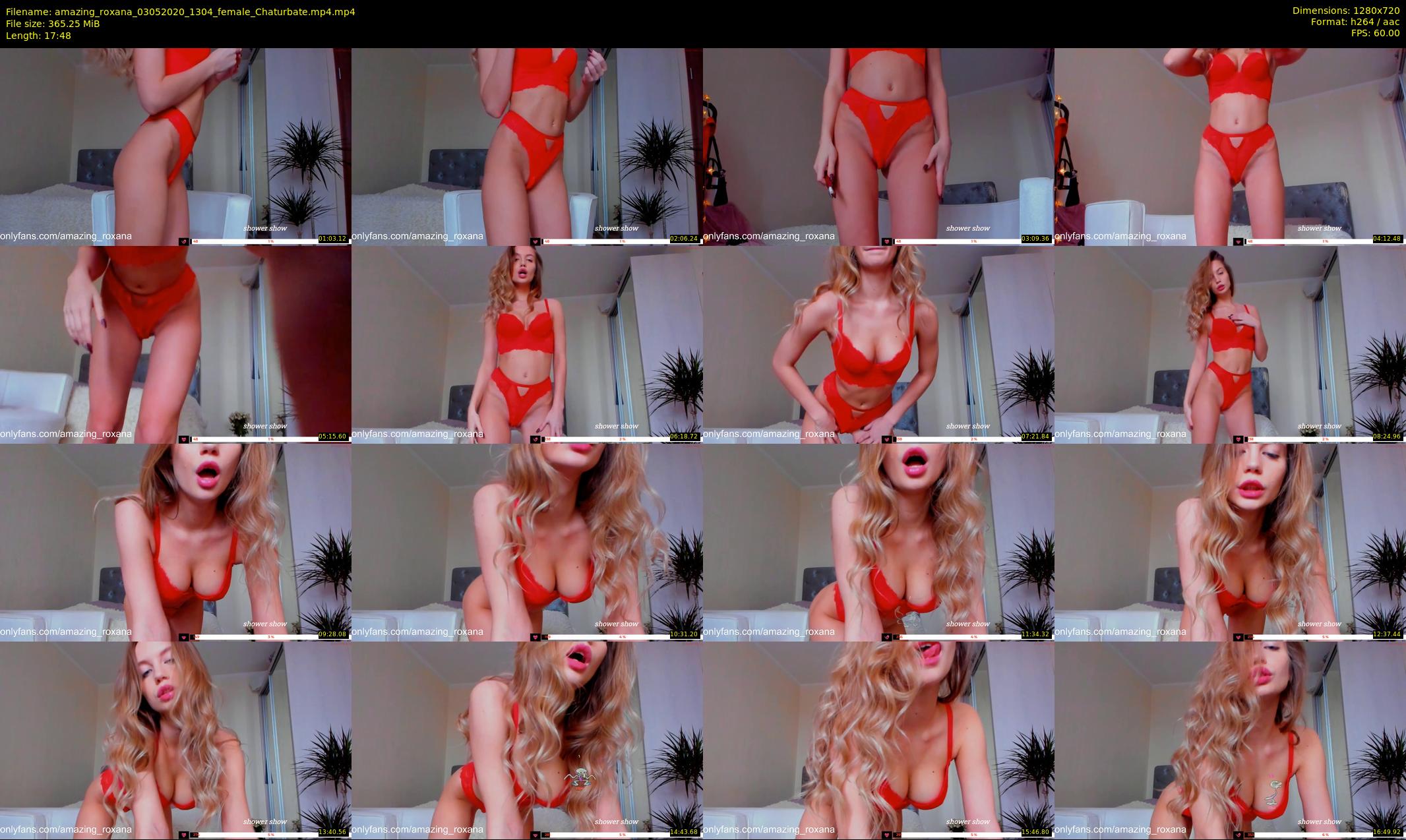 amazing_roxana — 18 minute Chaturbate female cam show recording, 720p, May 3, 2020