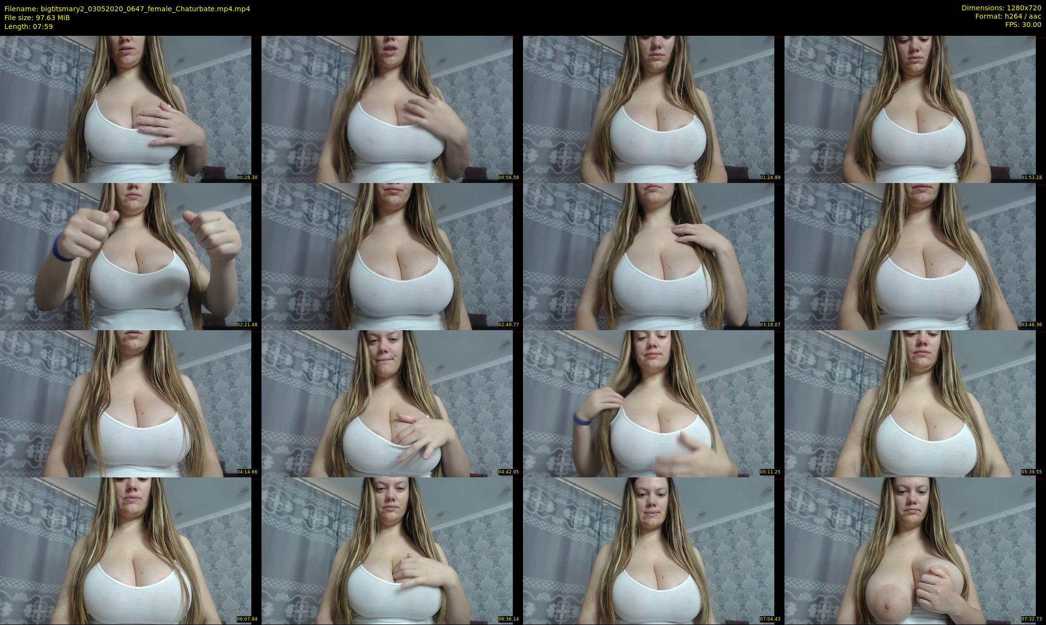 bigtitsmary2 — 8 minute Chaturbate female cam show recording, 720p, May 3, 2020