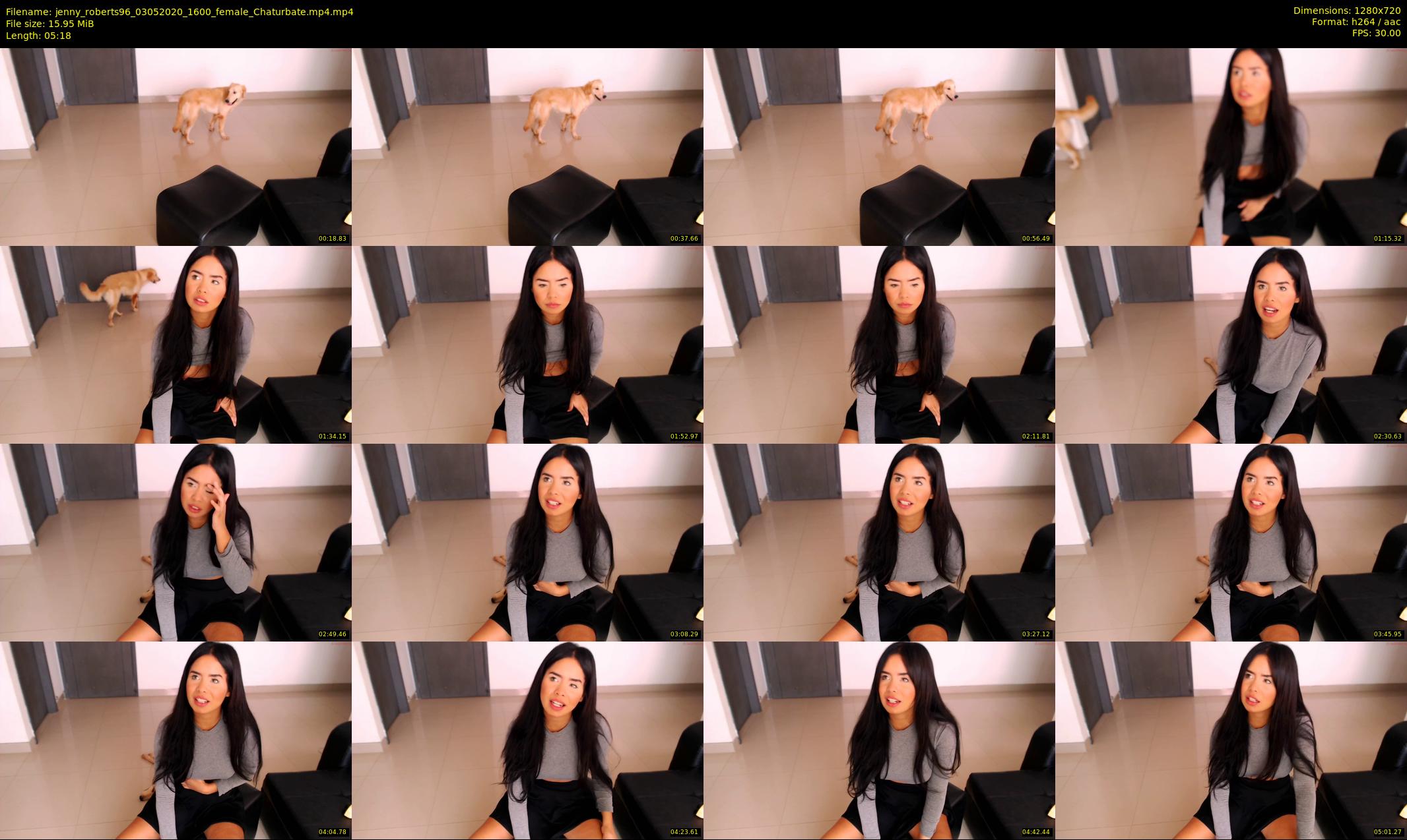 jenny_roberts96 — 6 minute Chaturbate female cam show recording, 720p, May 3, 2020