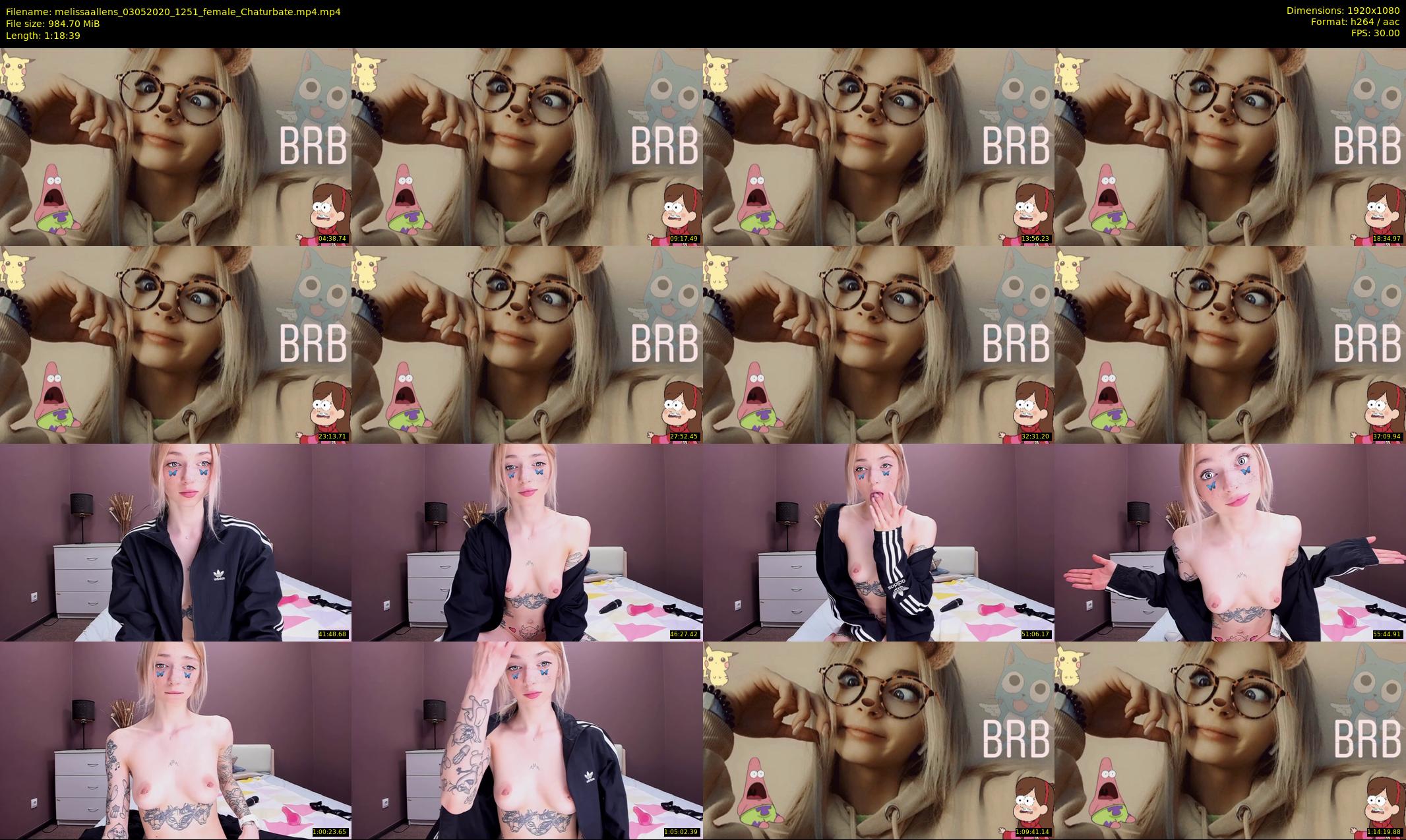 melissaallens — 79 minute Chaturbate female cam show recording, 1080p, May 3, 2020