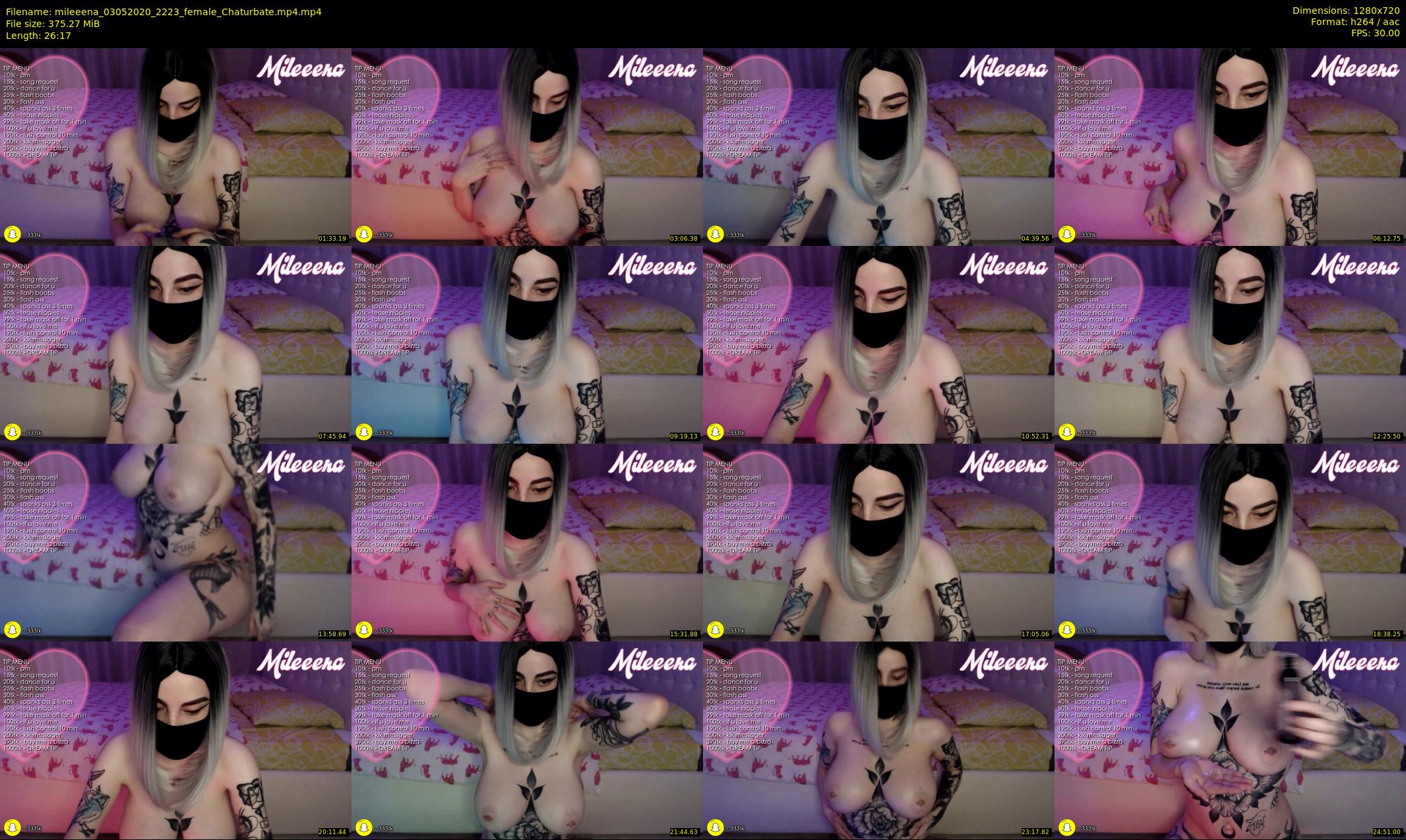 mileeena — 27 minute Chaturbate female cam show recording, 720p, May 3, 2020