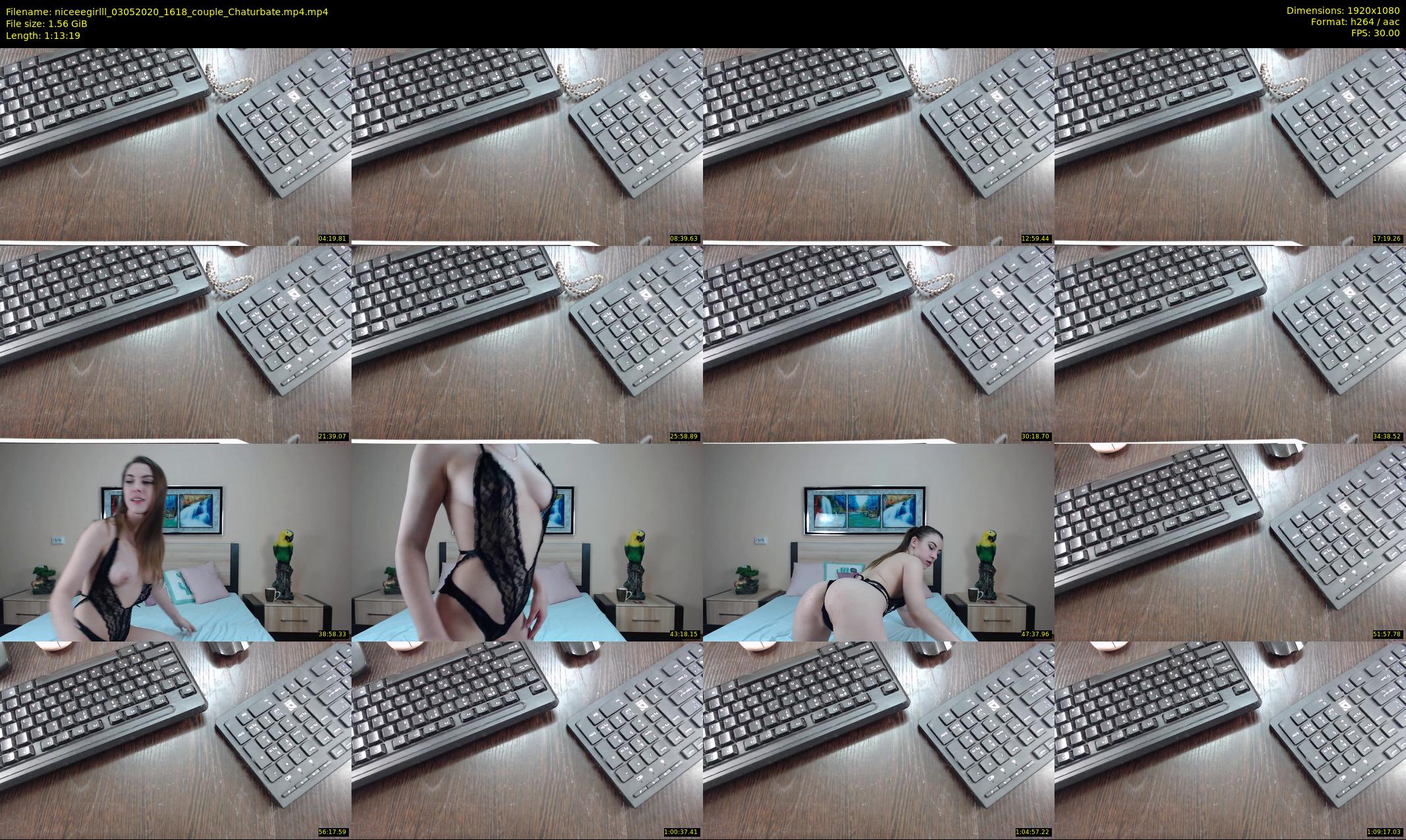 niceeegirlll — 74 minute Chaturbate couple cam show recording, 1080p, May 3, 2020