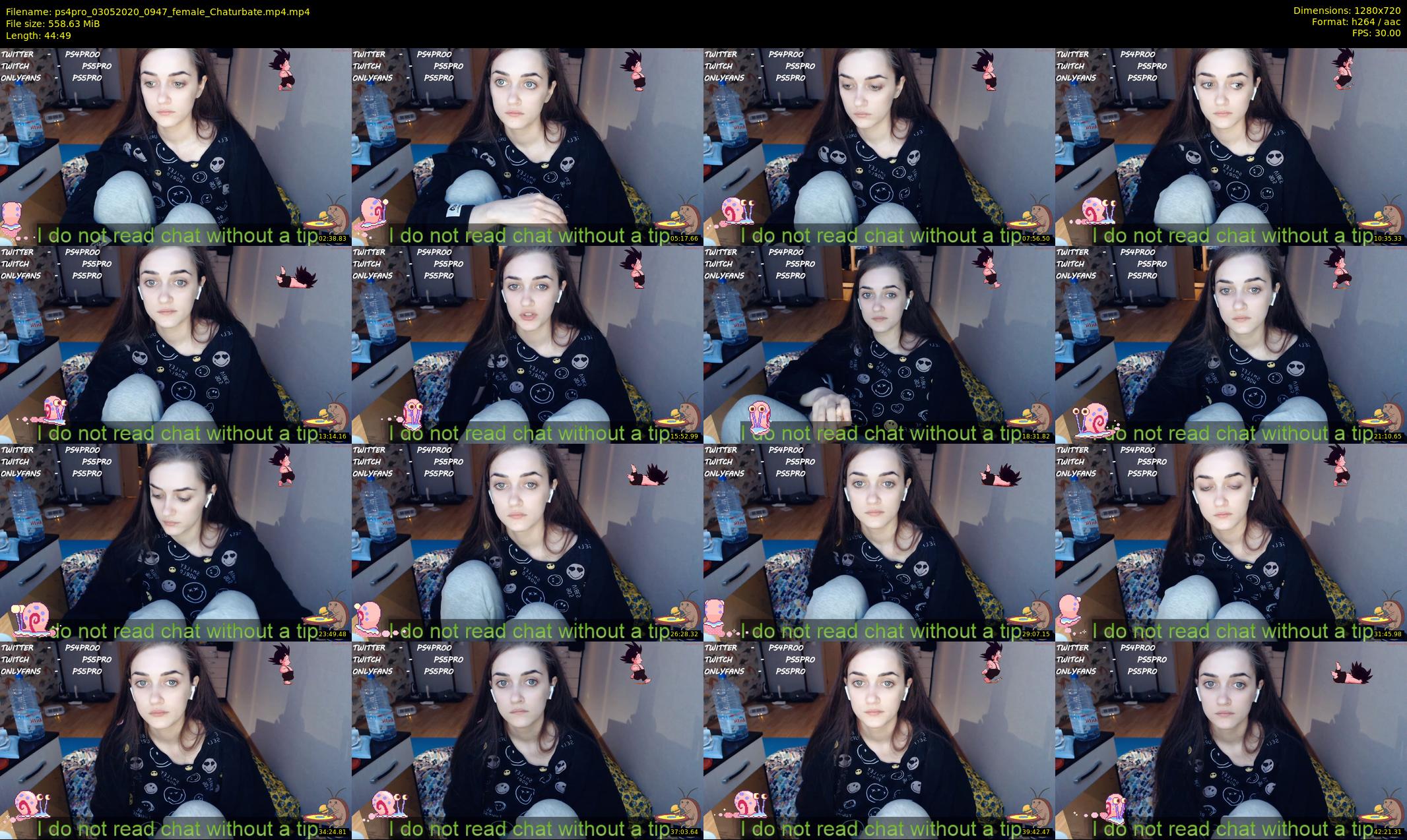 ps4pro — 45 minute Chaturbate female cam show recording, 720p, May 3, 2020