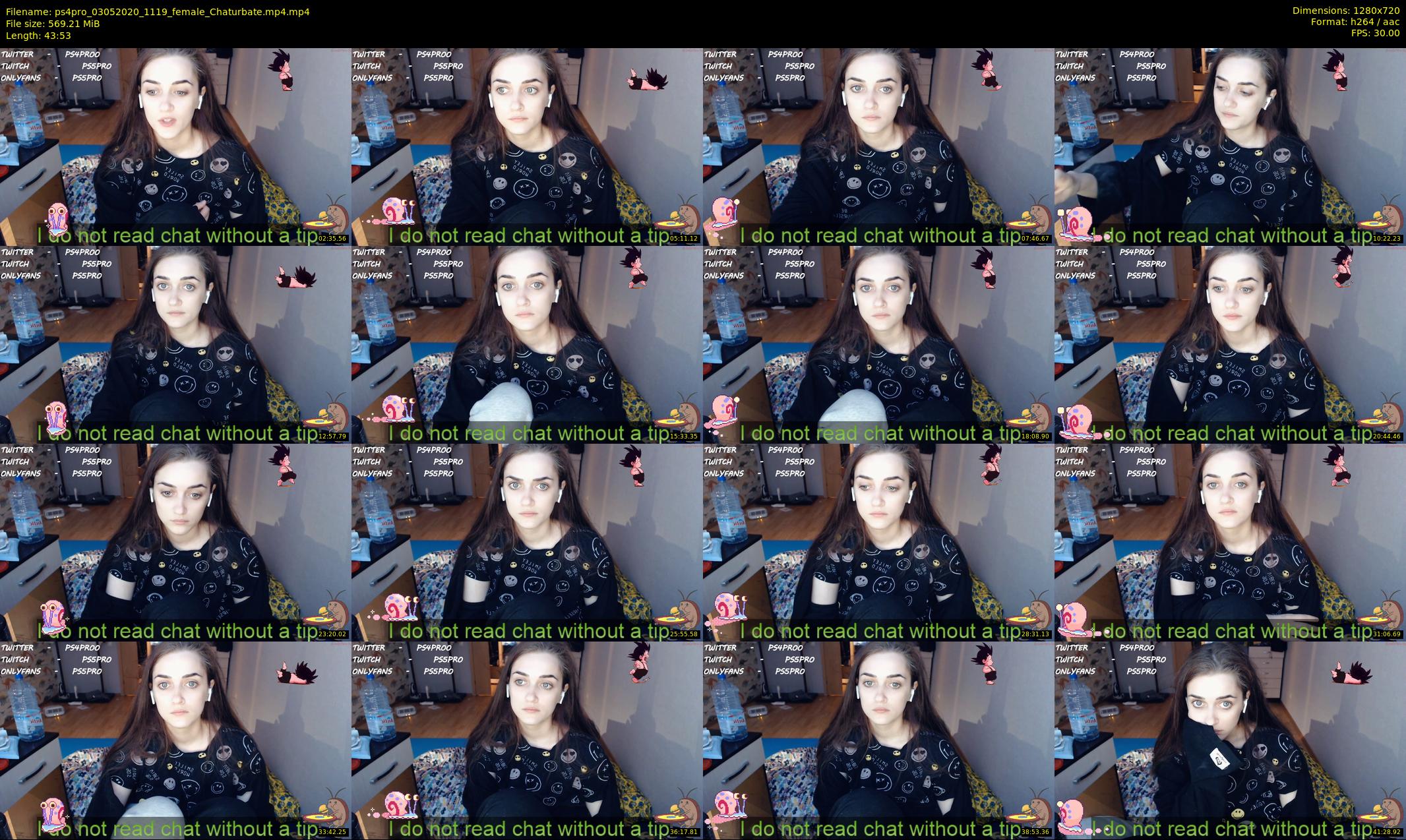 ps4pro — 44 minute Chaturbate female cam show recording, 720p, May 3, 2020