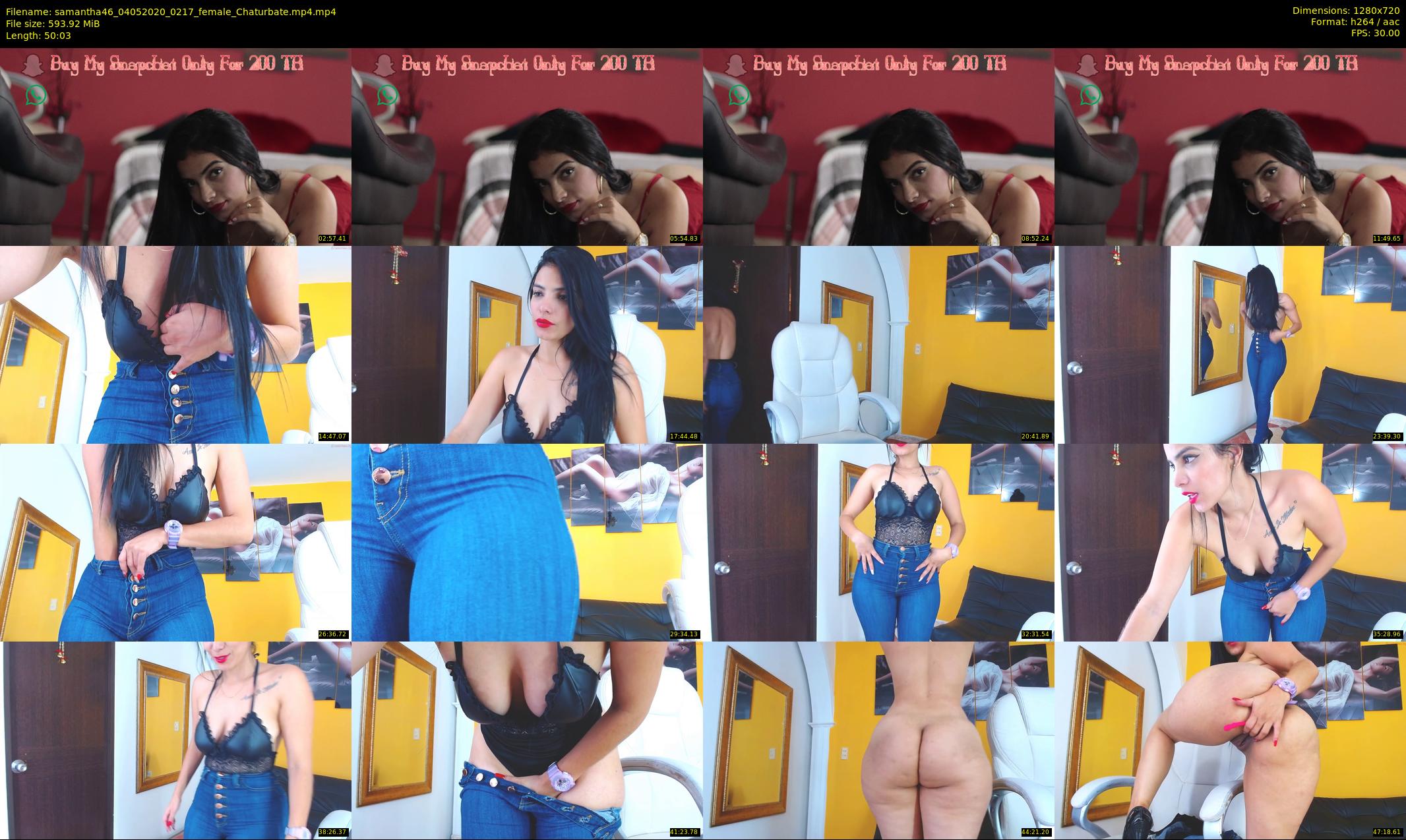 samantha46 — 51 minute Chaturbate female cam show recording, 720p, May 4, 2020