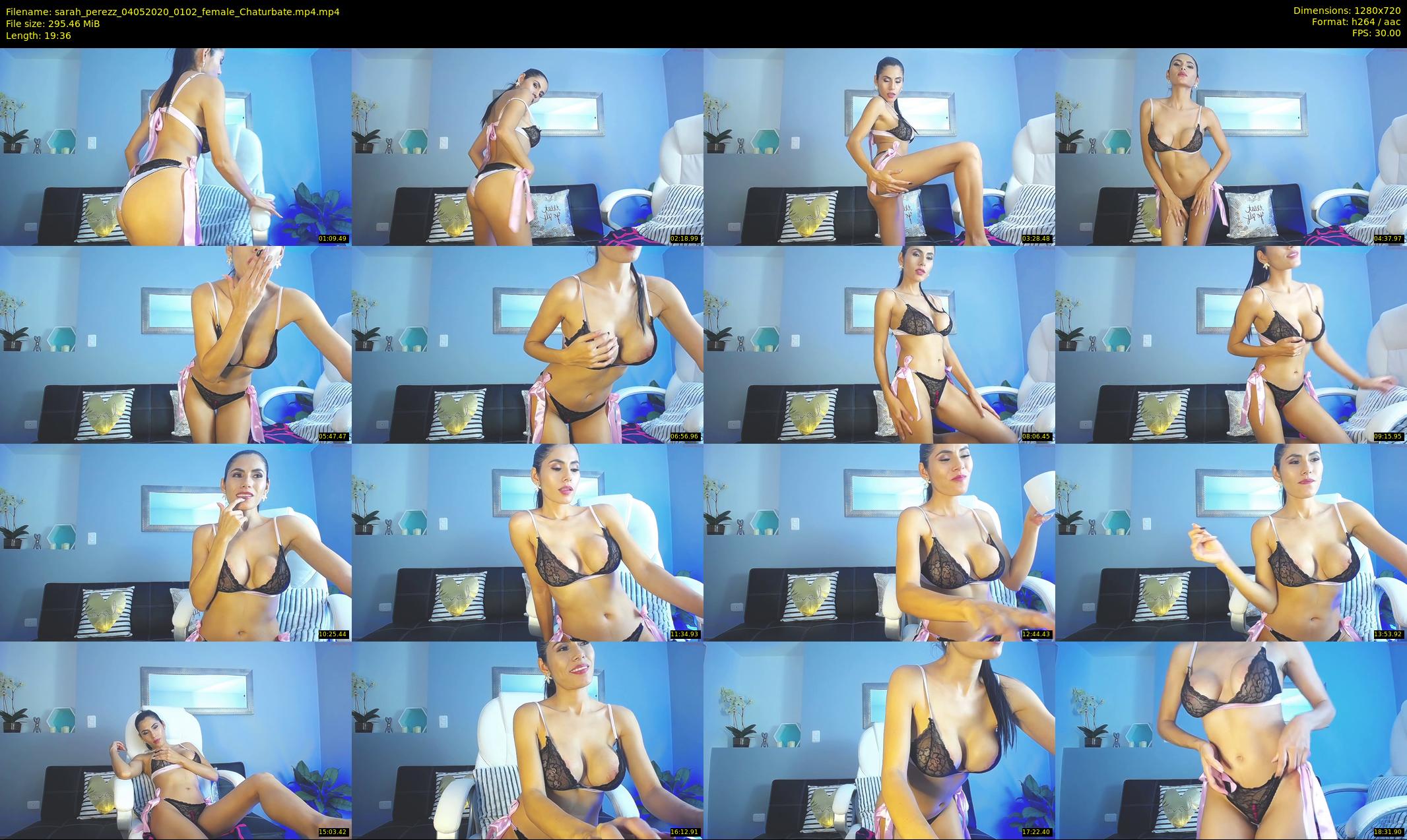 sarah_perezz — 20 minute Chaturbate female cam show recording, 720p, May 4, 2020