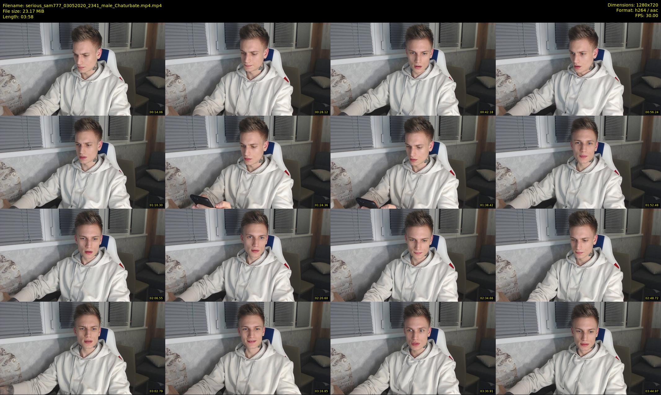 serious_sam777 — 4 minute Chaturbate male cam show recording, 720p, May 3, 2020
