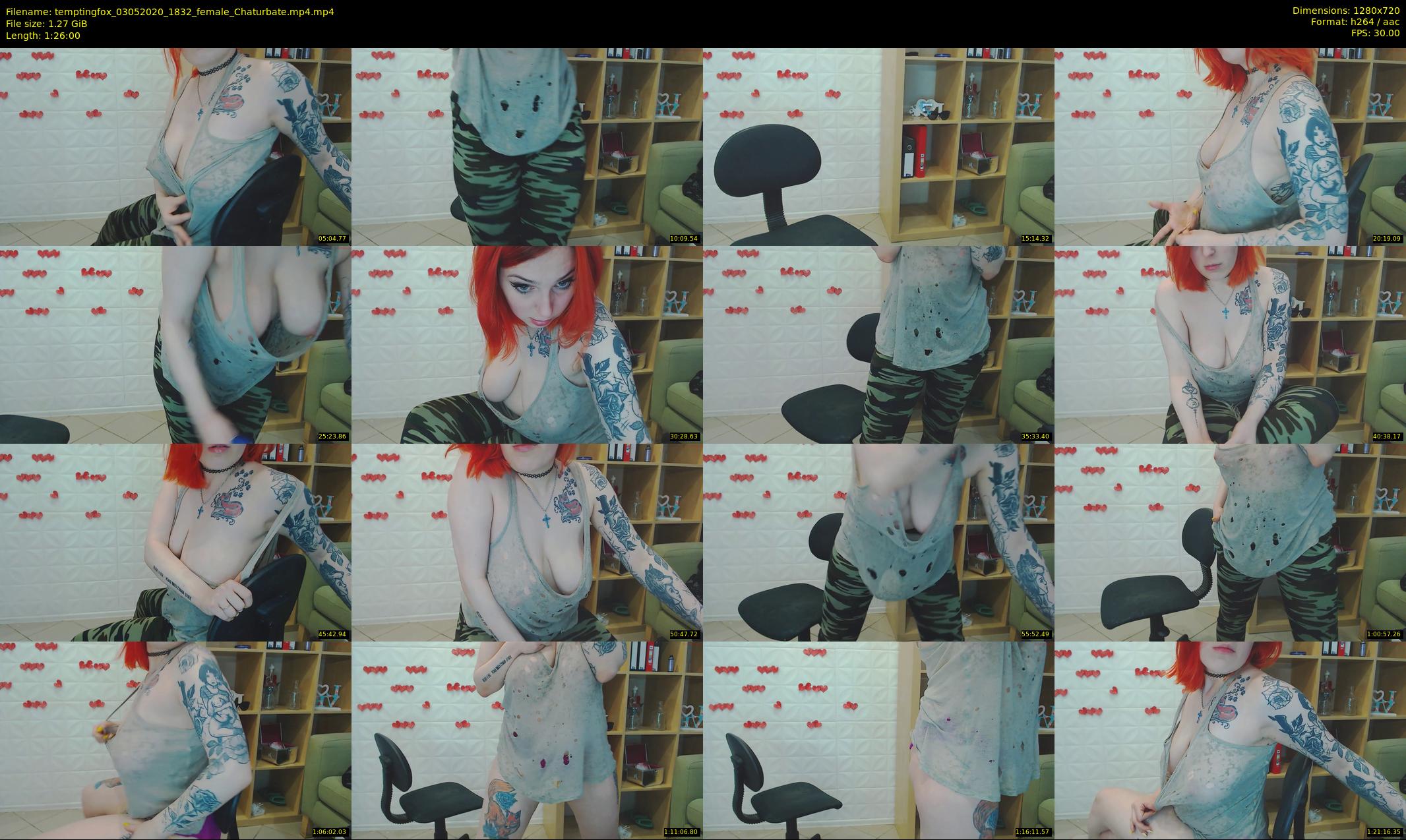 temptingfox — 86 minute Chaturbate female cam show recording, 720p, May 3, 2020