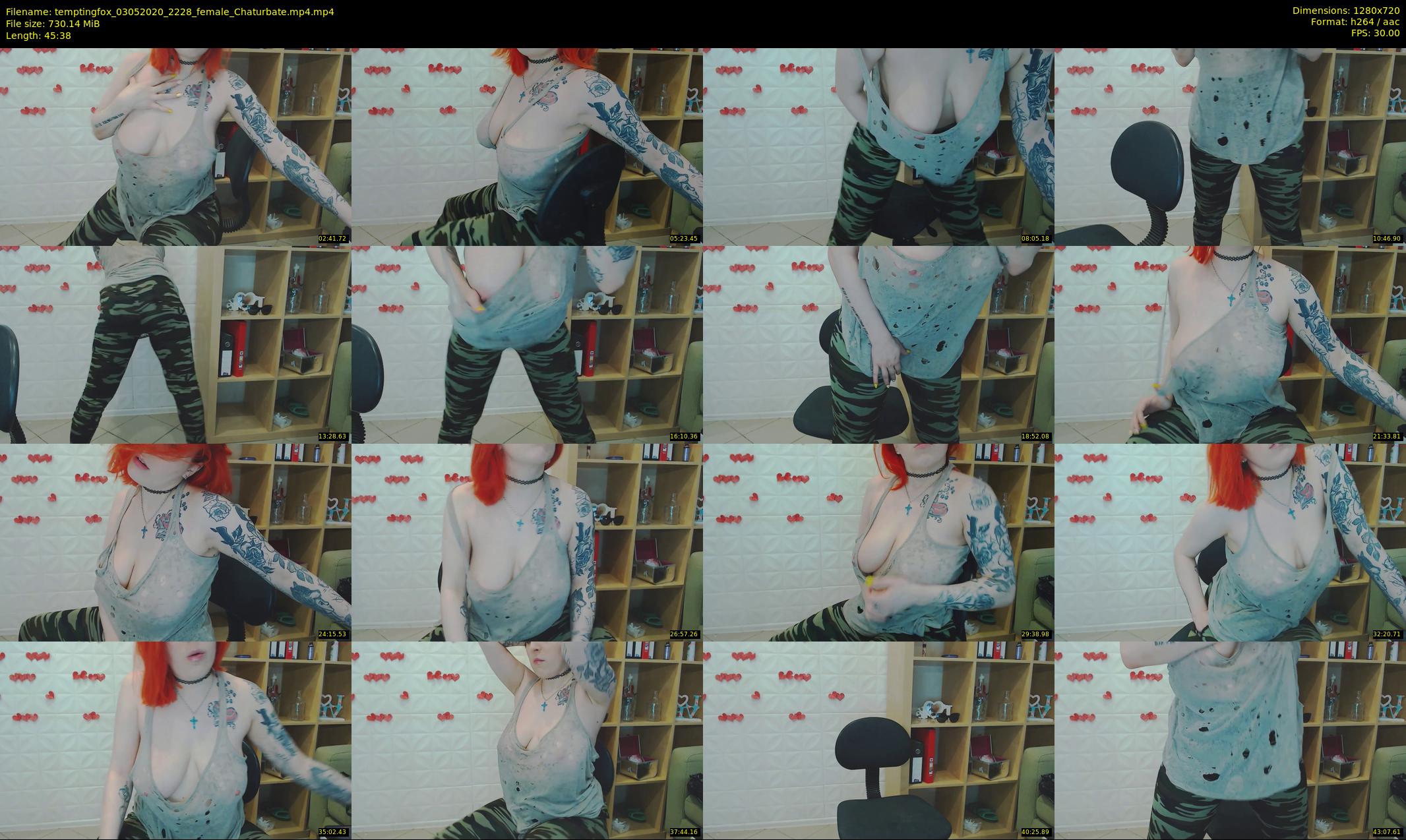 temptingfox — 46 minute Chaturbate female cam show recording, 720p, May 3, 2020