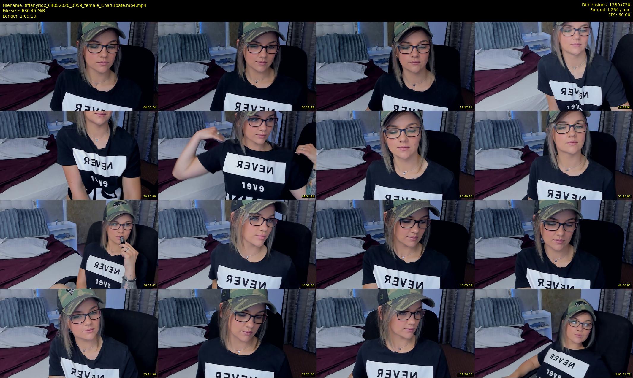 tiffanyriox — 70 minute Chaturbate female cam show recording, 720p, May 4, 2020