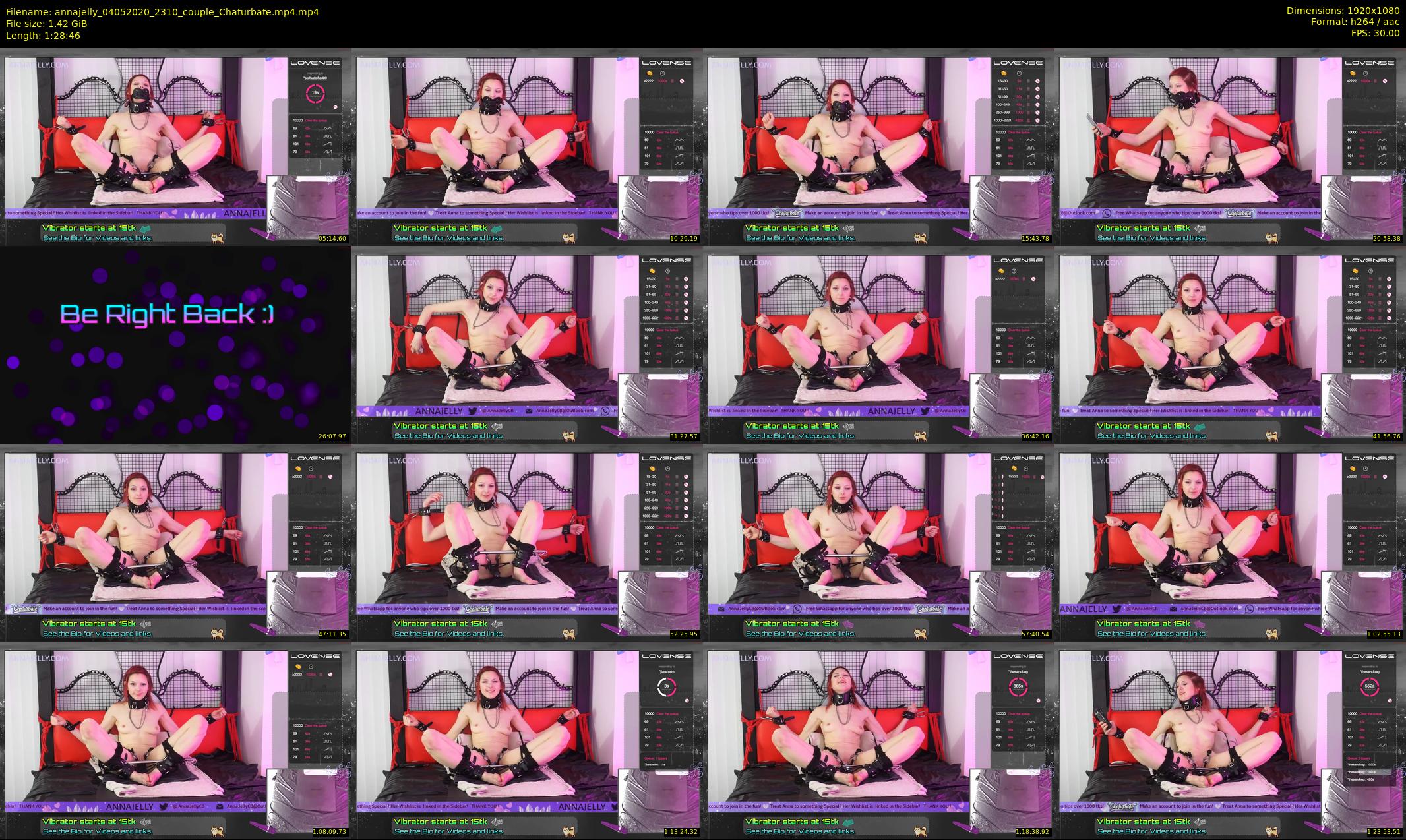 annajelly — 89 minute Chaturbate couple cam show recording, 1080p, May 4, 2020
