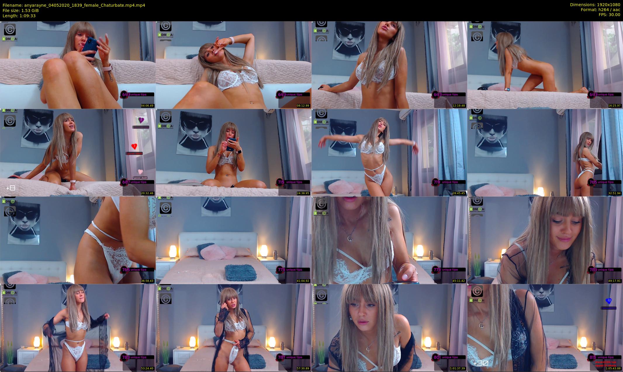 anyarayne — 70 minute Chaturbate female cam show recording, 1080p, May 4, 2020