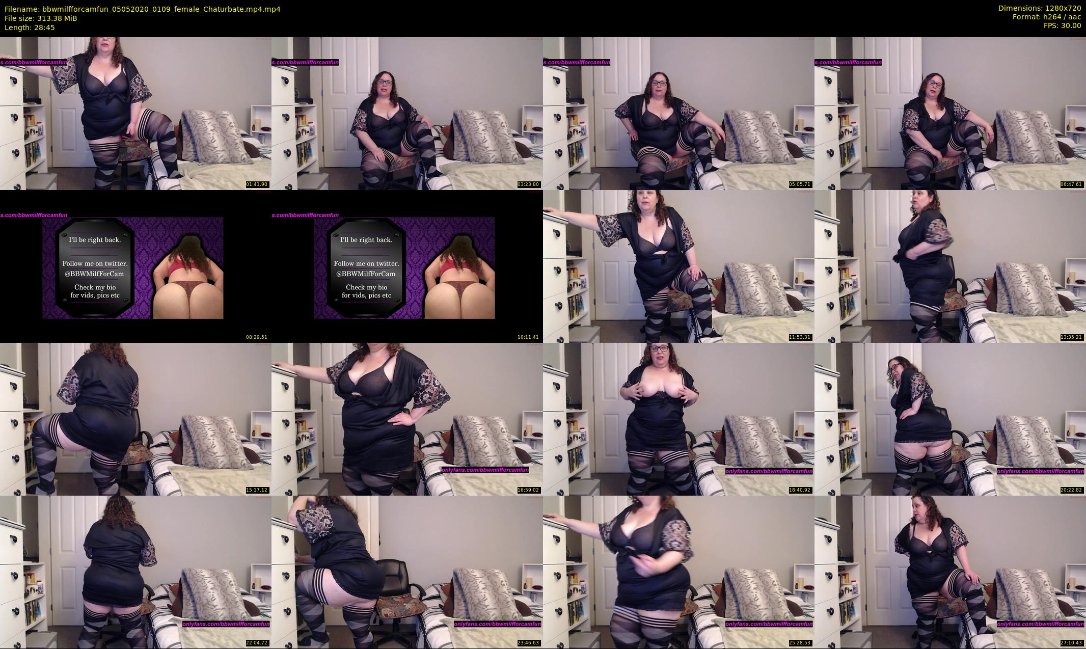 bbwmilfforcamfun — 29 minute Chaturbate female cam show recording, 720p, May 5, 2020
