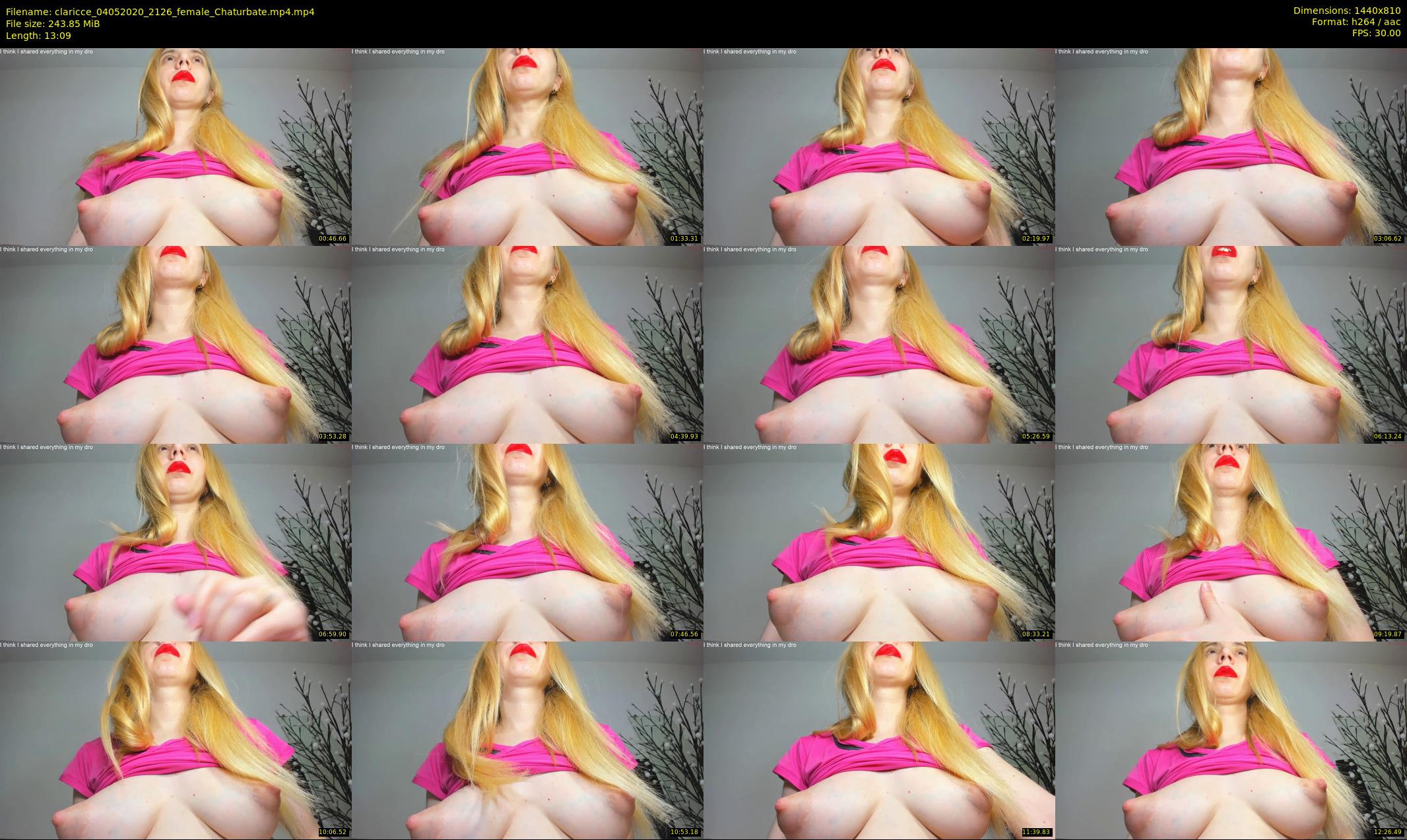 claricce — 14 minute Chaturbate female cam show recording, 720p, May 4, 2020