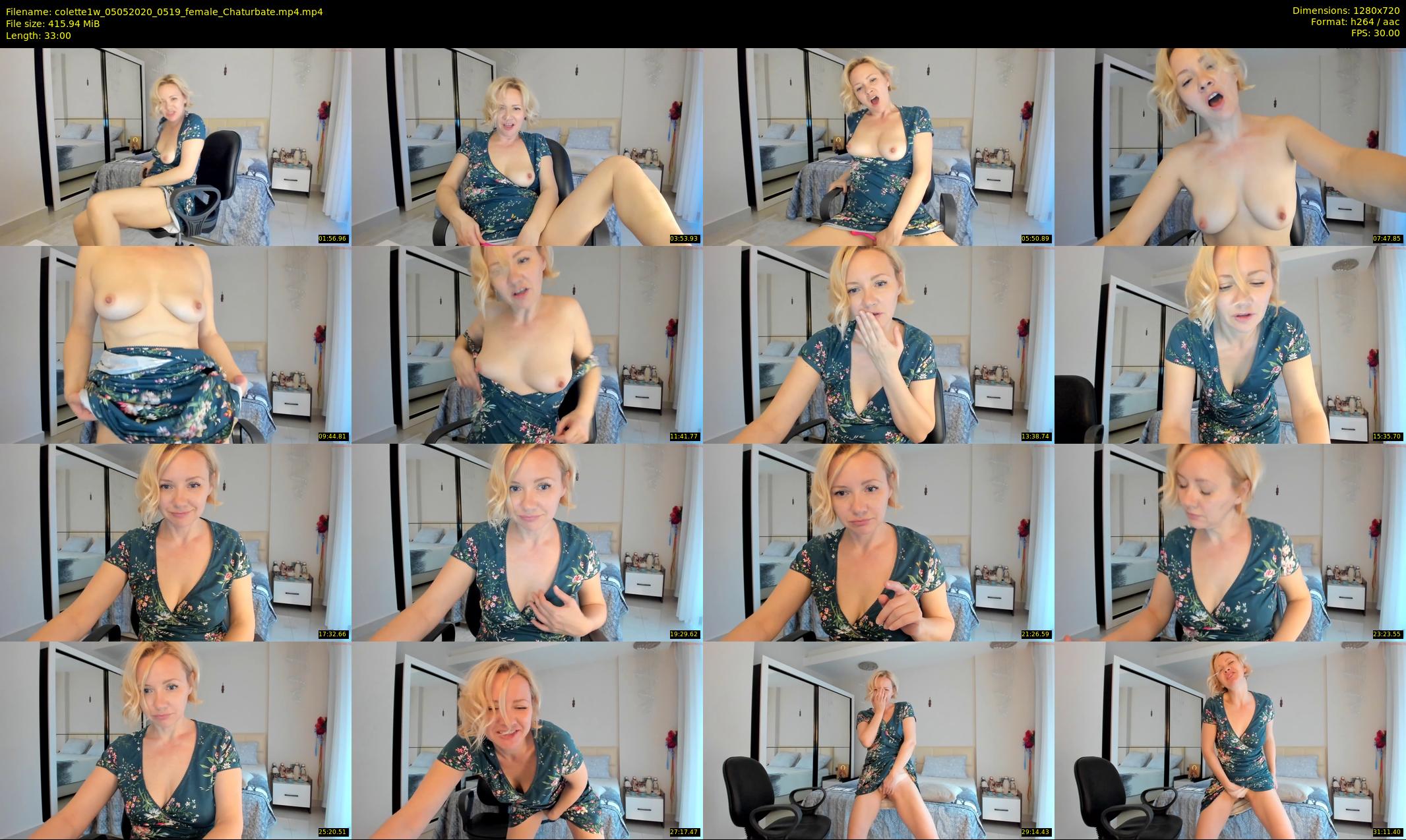 colette1w — 33 minute Chaturbate female cam show recording, 720p, May 5, 2020