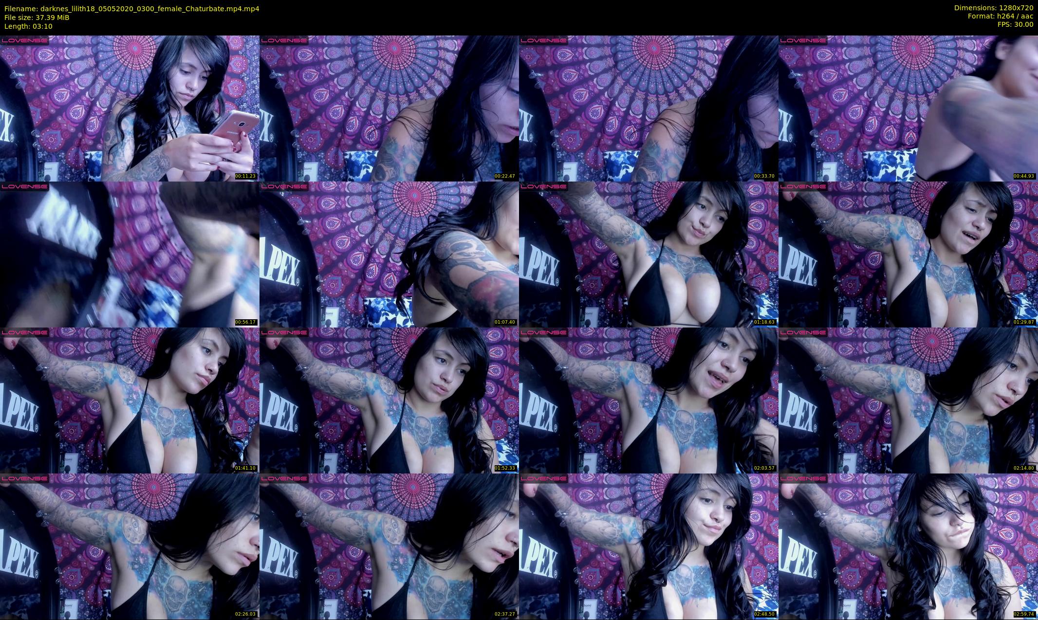 darknes_lilith18 — 4 minute Chaturbate female cam show recording, 720p, May 5, 2020