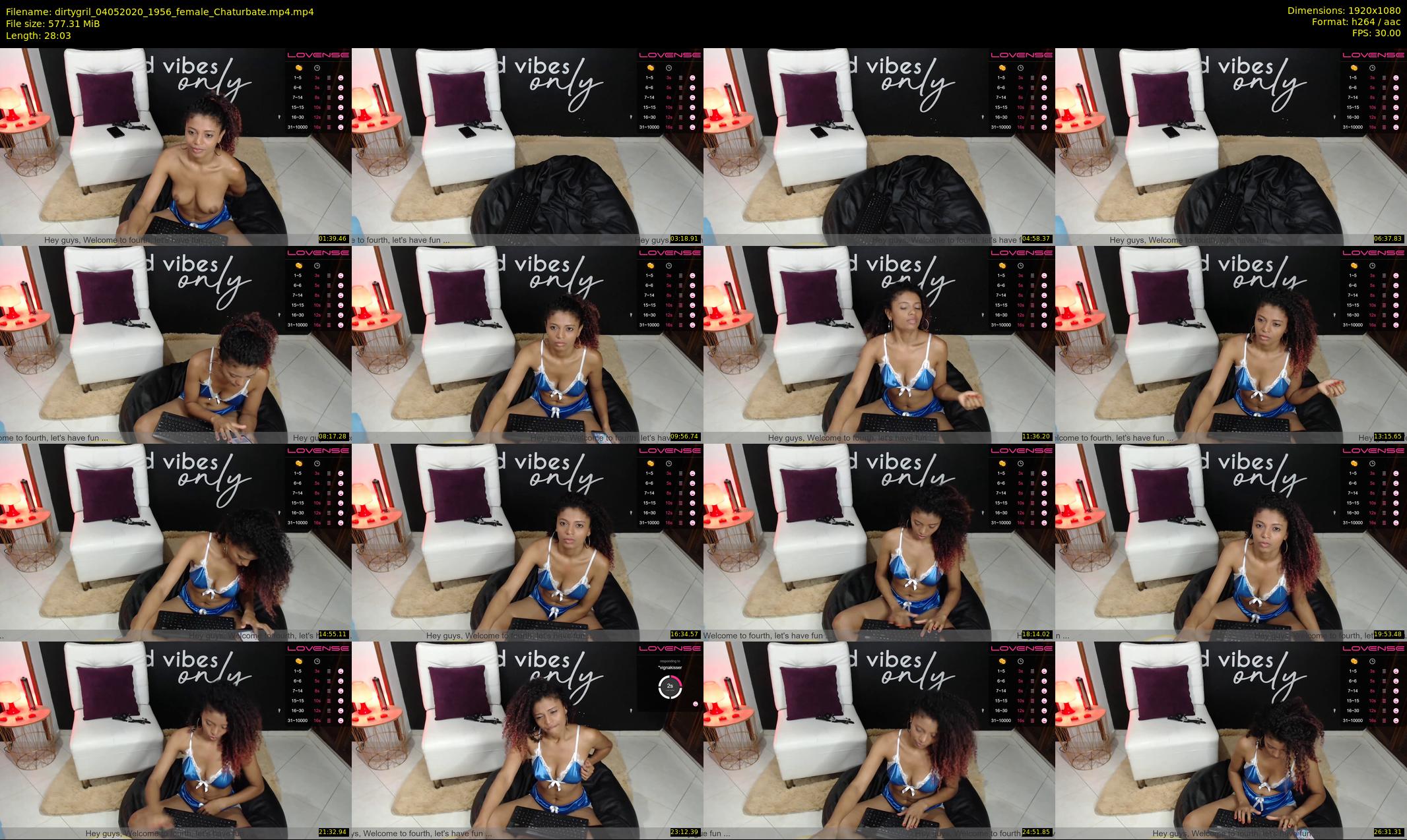 dirtygril — 29 minute Chaturbate female cam show recording, 1080p, May 4, 2020