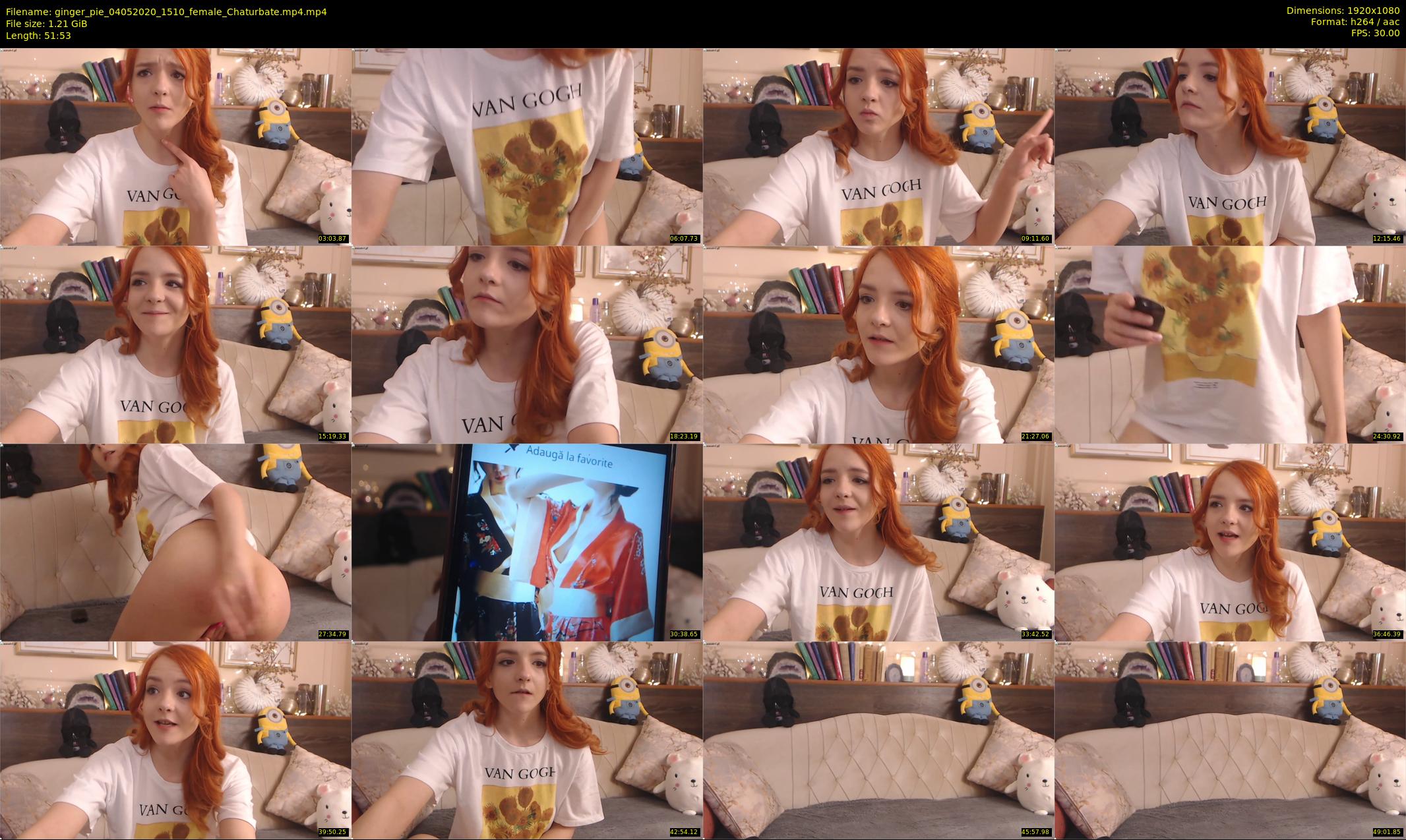 ginger_pie — 52 minute Chaturbate female cam show recording, 1080p, May 4, 2020