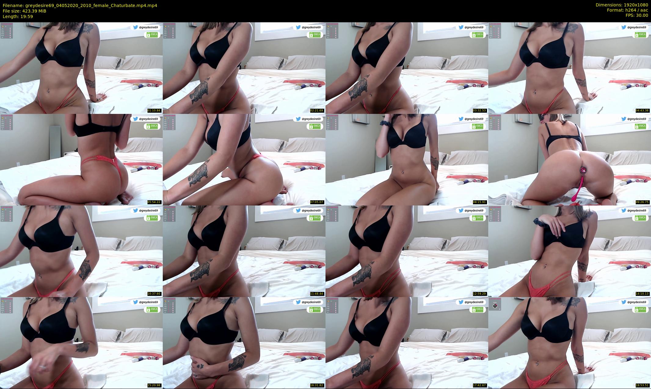greydesire69 — 20 minute Chaturbate female cam show recording, 1080p, May 4, 2020