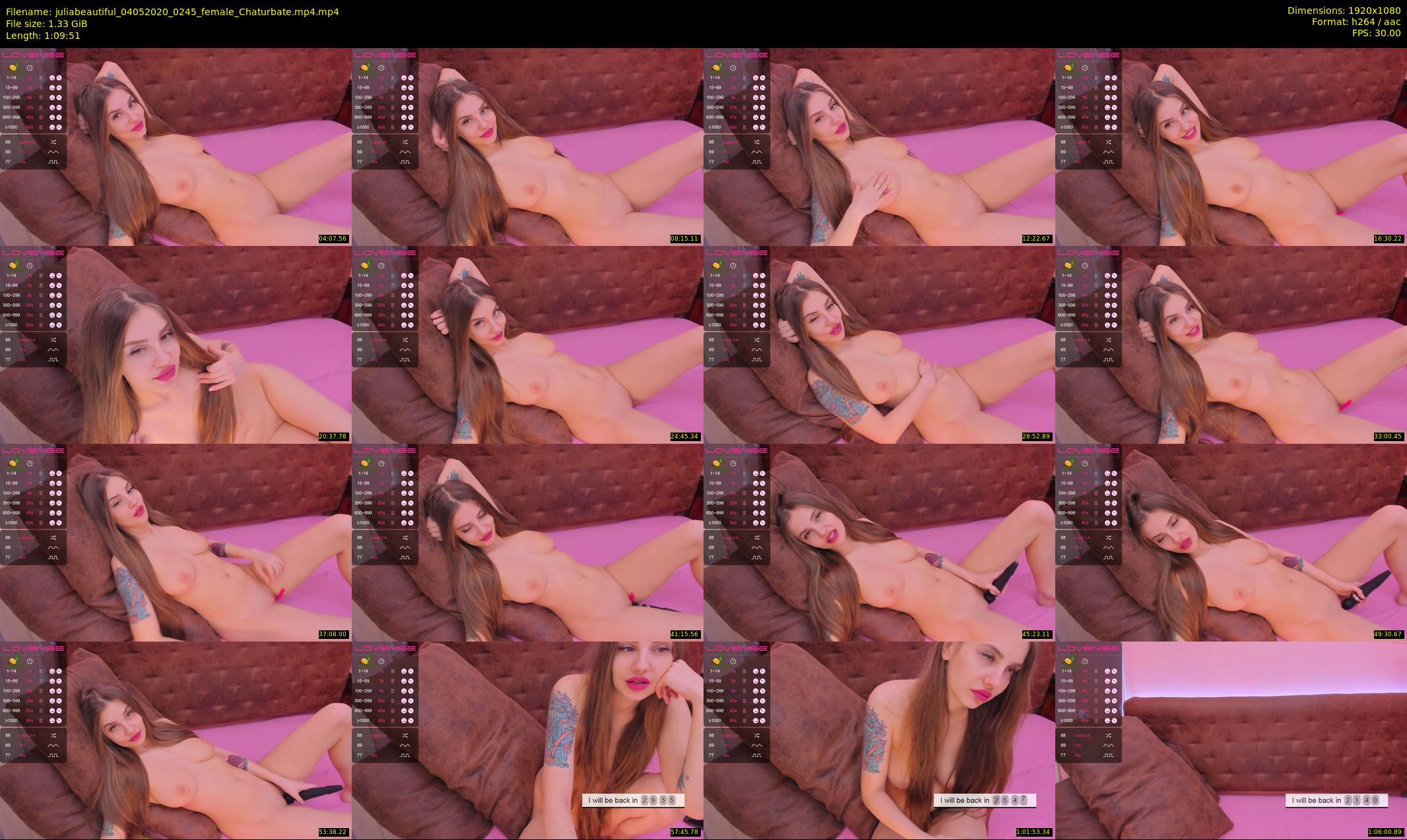 juliabeautiful — 70 minute Chaturbate female cam show recording, 1080p, May 4, 2020