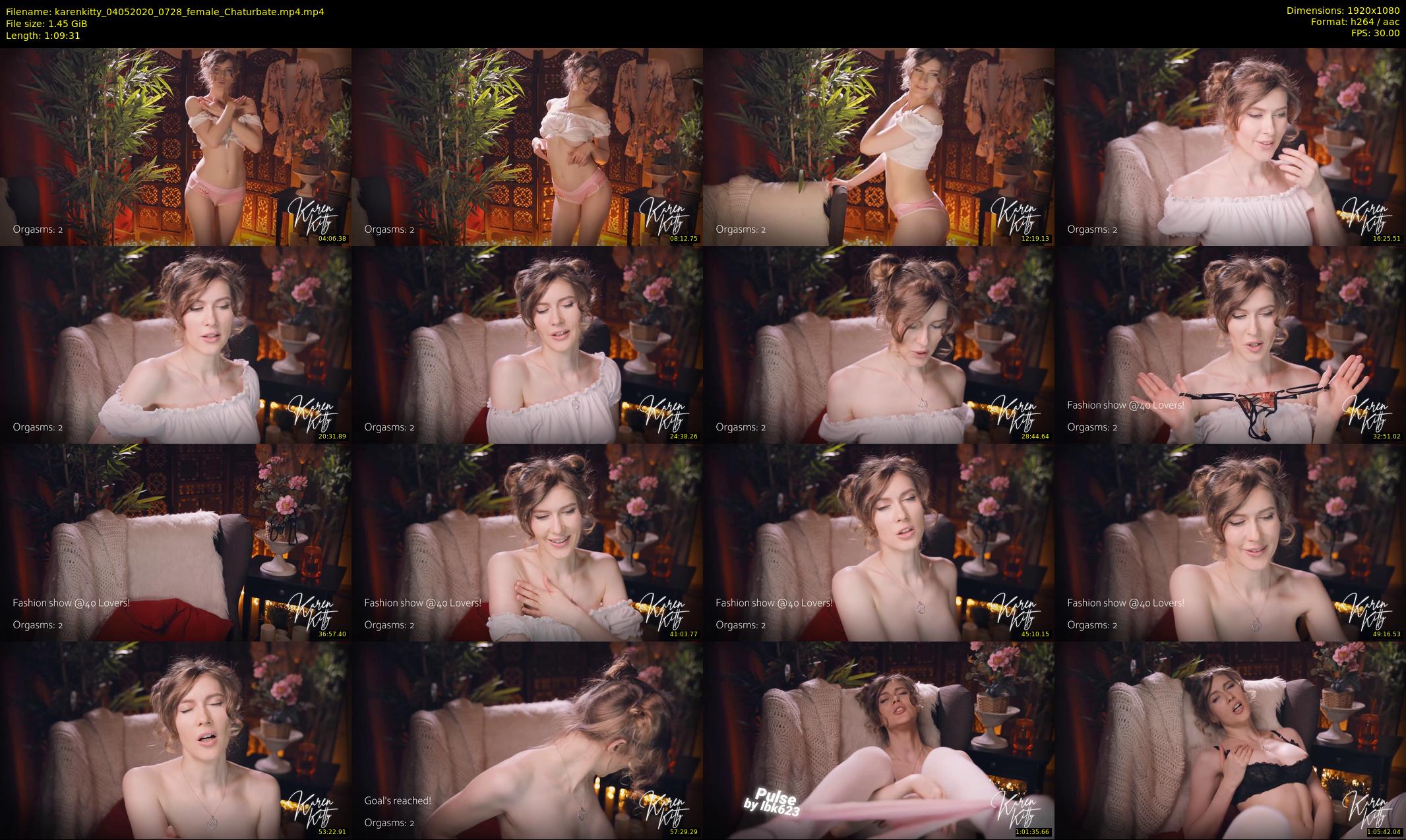 karenkitty — 70 minute Chaturbate female cam show recording, 1080p, May 4, 2020