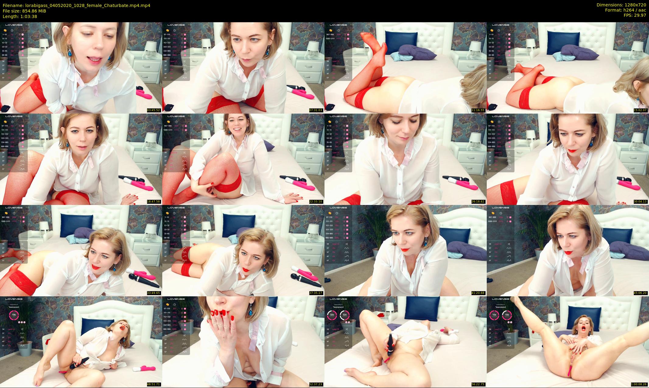 lorabigass — 64 minute Chaturbate female cam show recording, 720p, May 4, 2020
