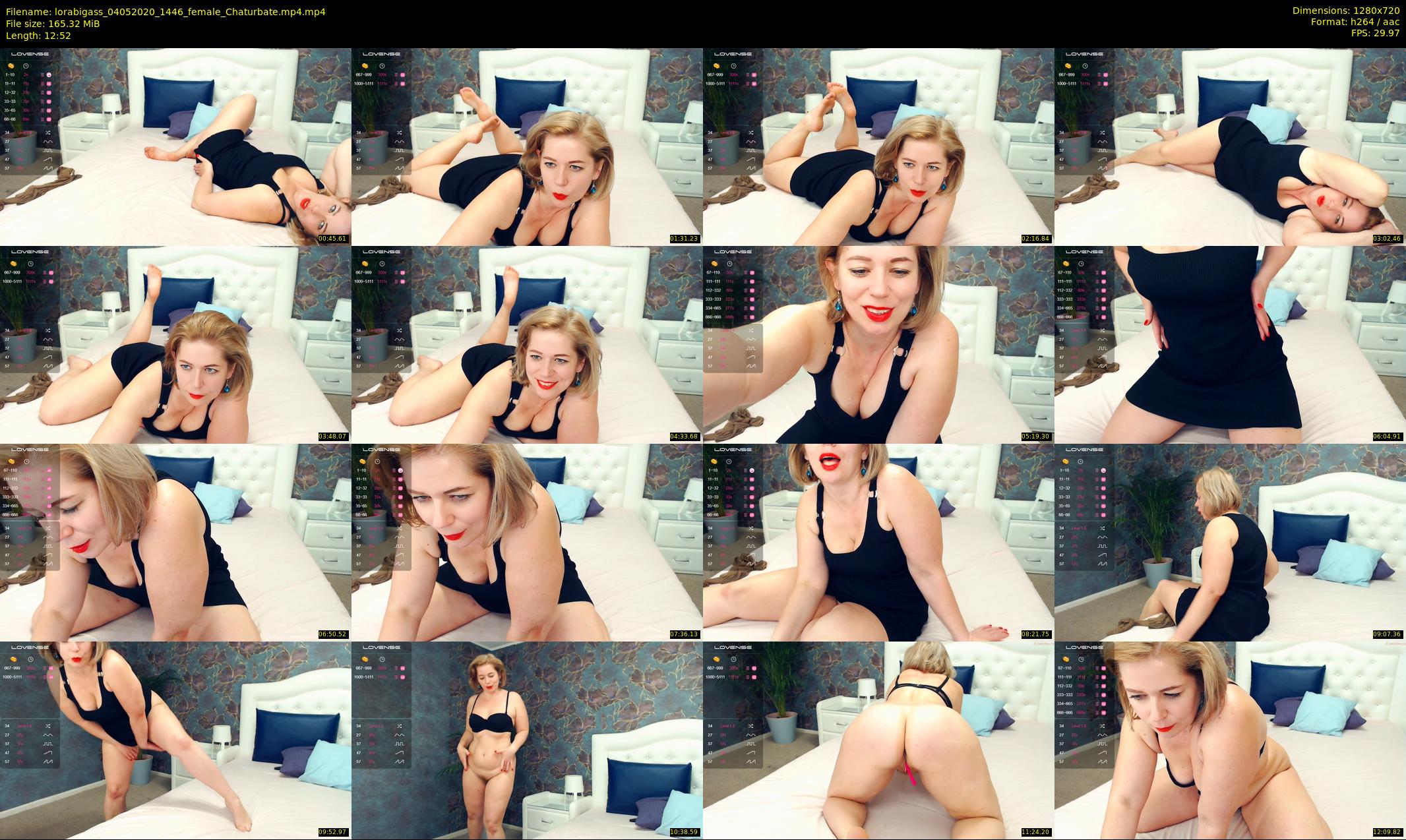 lorabigass — 13 minute Chaturbate female cam show recording, 720p, May 4, 2020