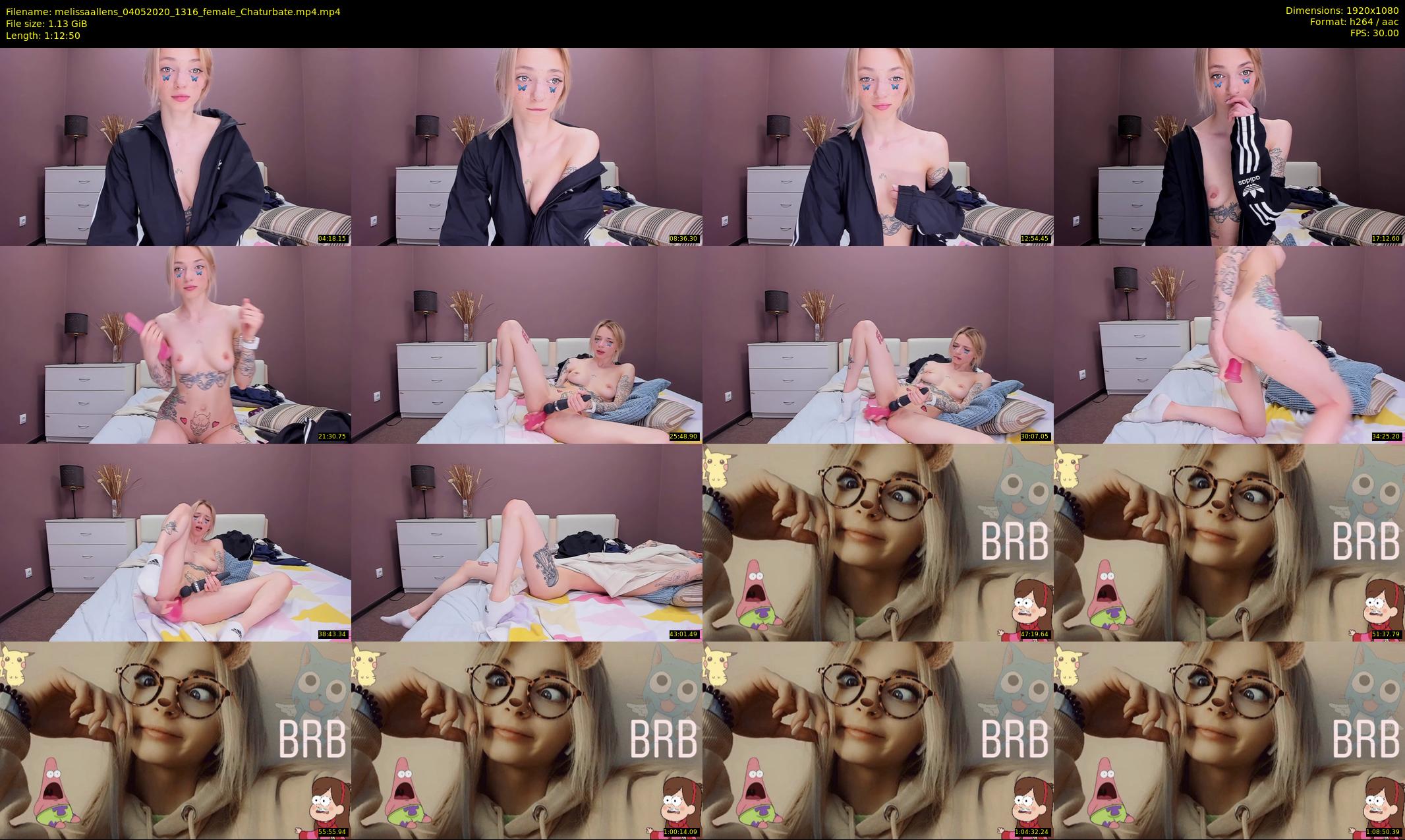 melissaallens — 73 minute Chaturbate female cam show recording, 1080p, May 4, 2020