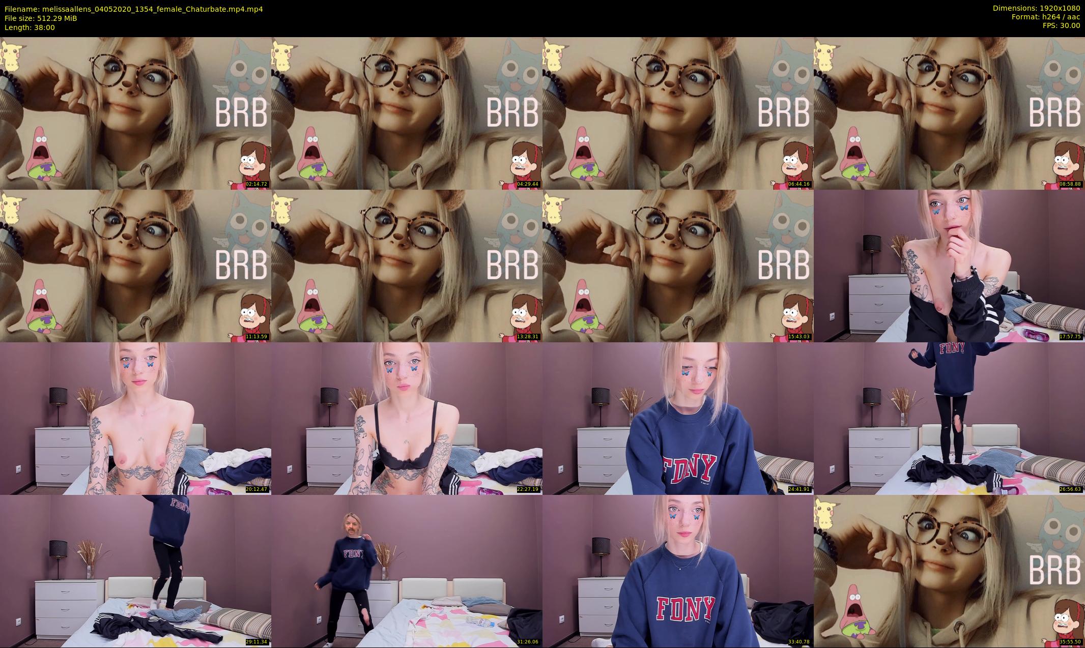 melissaallens — 38 minute Chaturbate female cam show recording, 1080p, May 4, 2020