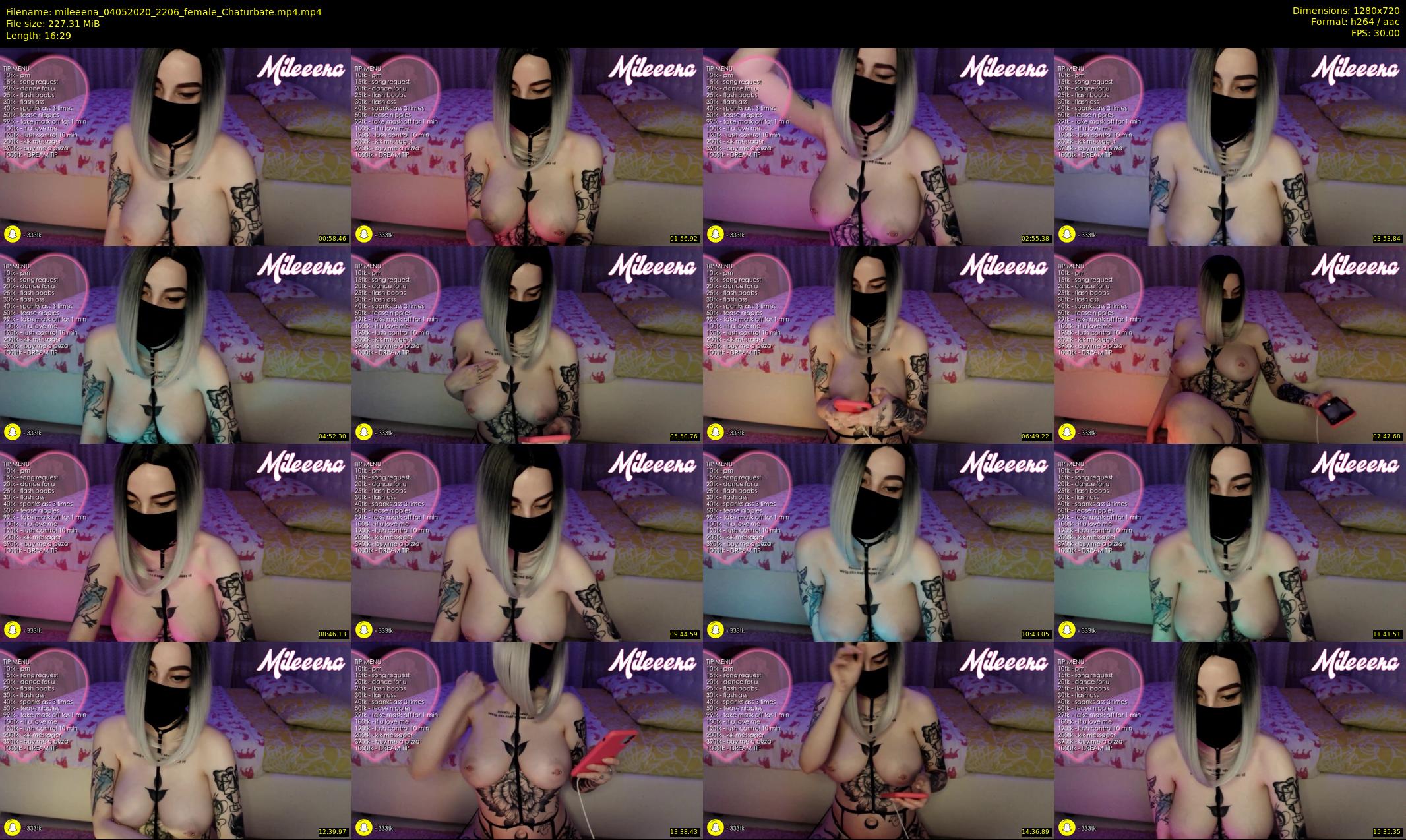 mileeena — 17 minute Chaturbate female cam show recording, 720p, May 4, 2020