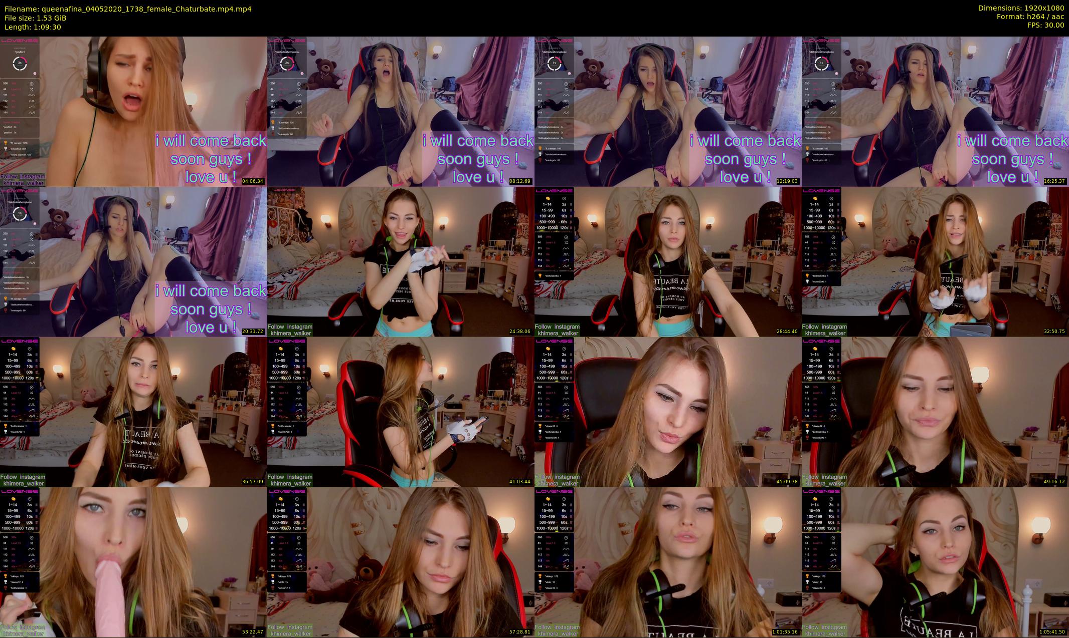 queenafina — 70 minute Chaturbate female cam show recording, 1080p, May 4, 2020