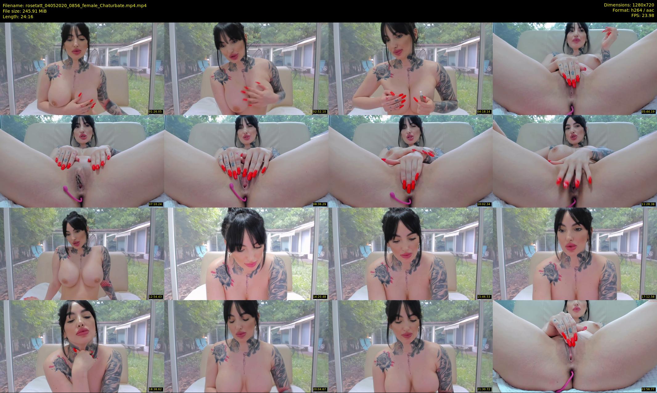 rosetatt — 25 minute Chaturbate female cam show recording, 720p, May 4, 2020