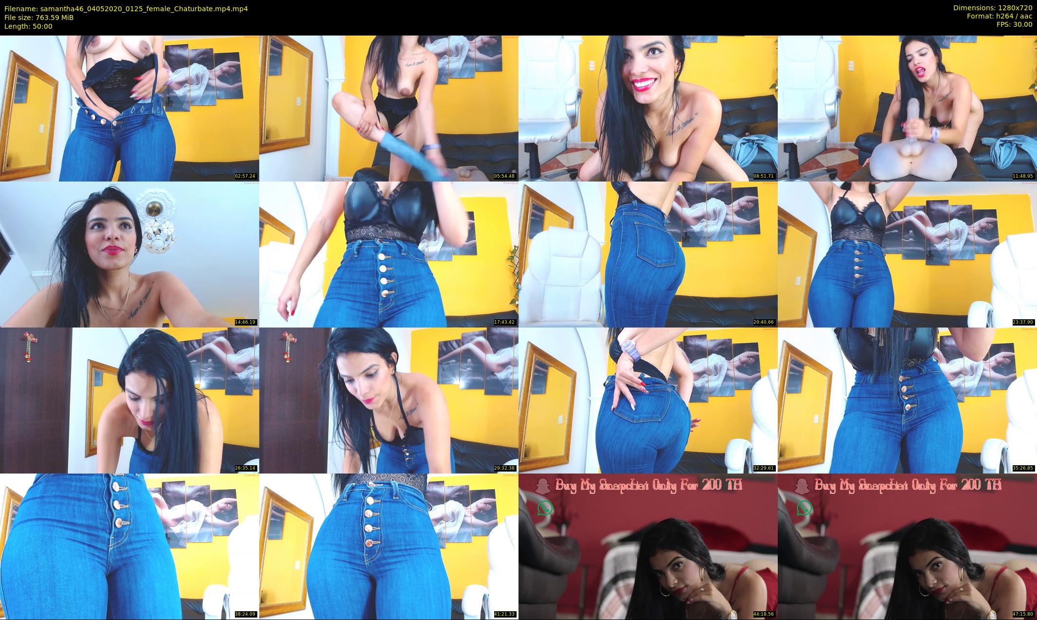 samantha46 — 50 minute Chaturbate female cam show recording, 720p, May 4, 2020
