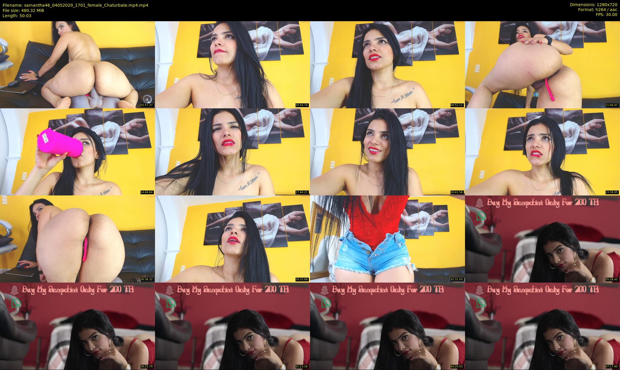 samantha46 — 51 minute Chaturbate female cam show recording, 720p, May 4, 2020