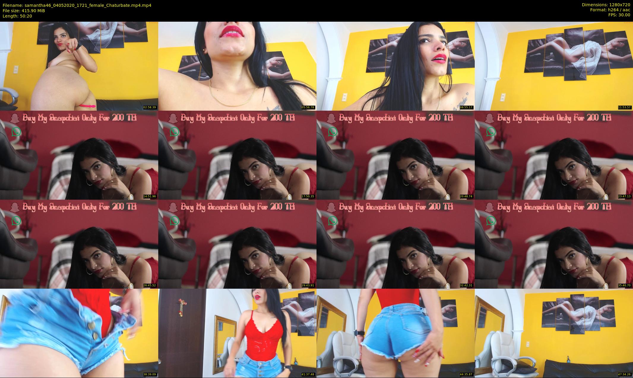 samantha46 — 51 minute Chaturbate female cam show recording, 720p, May 4, 2020