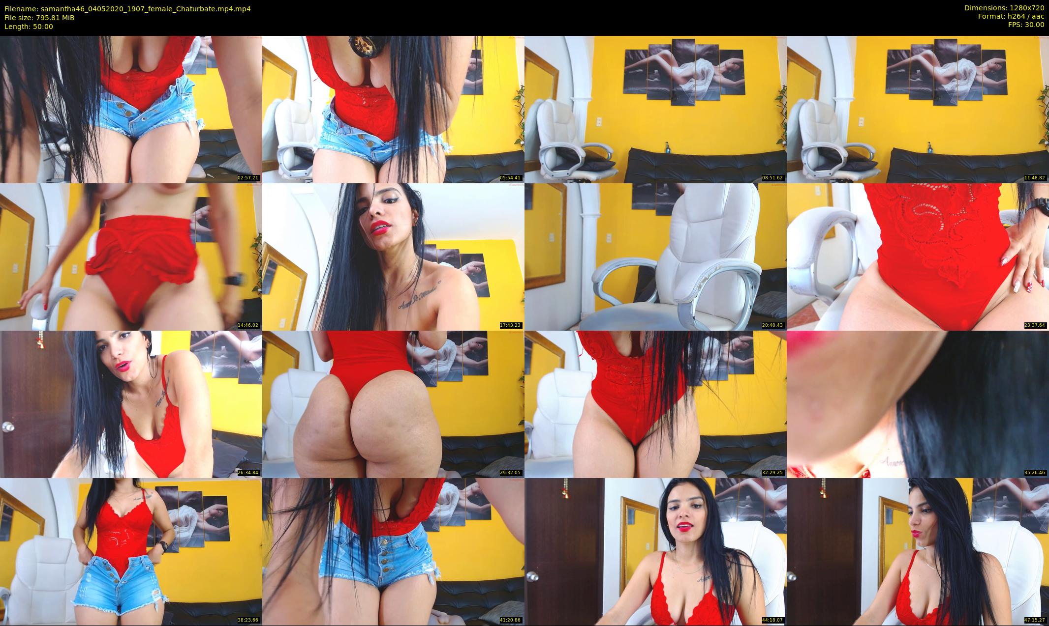 samantha46 — 50 minute Chaturbate female cam show recording, 720p, May 4, 2020