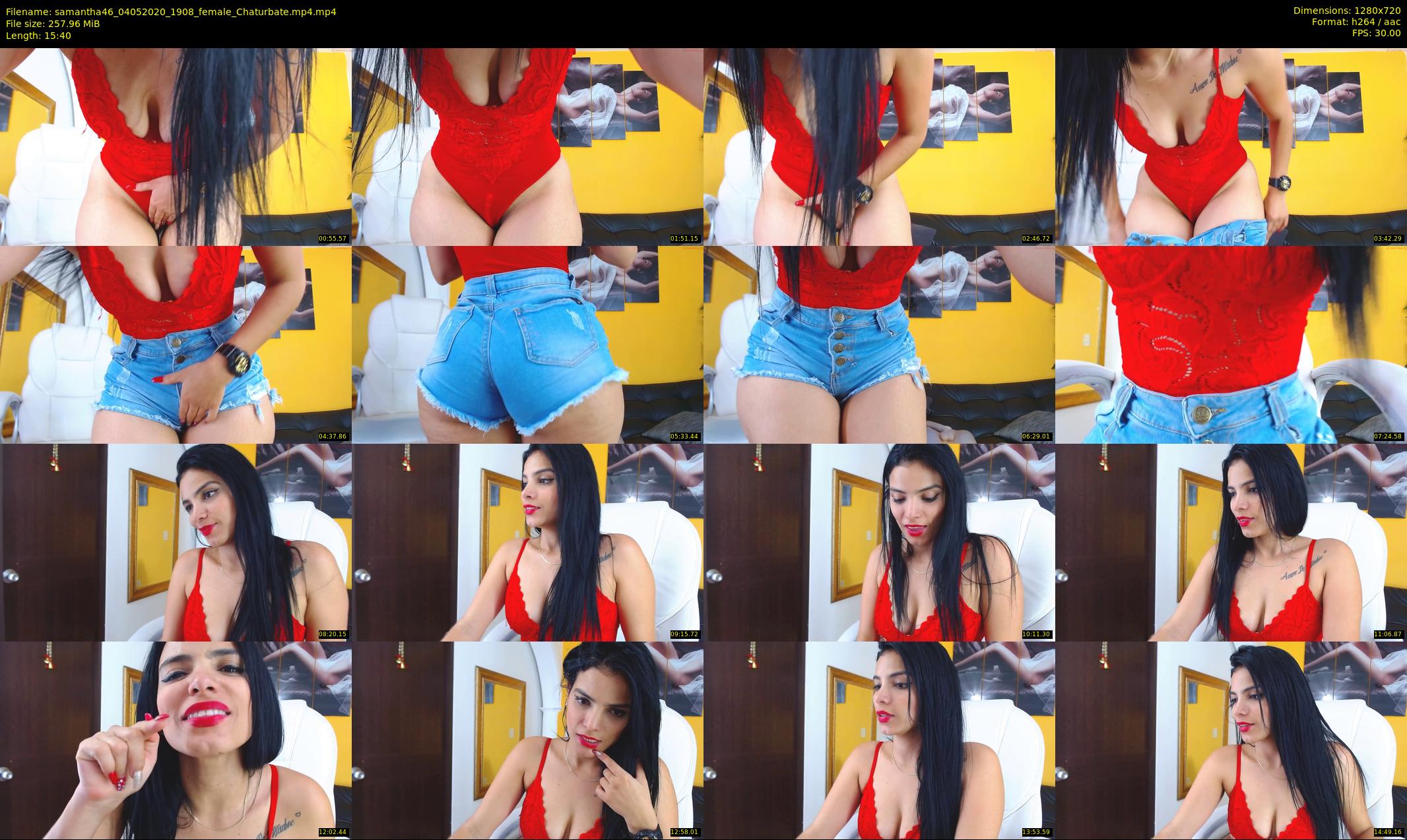 samantha46 — 16 minute Chaturbate female cam show recording, 720p, May 4, 2020
