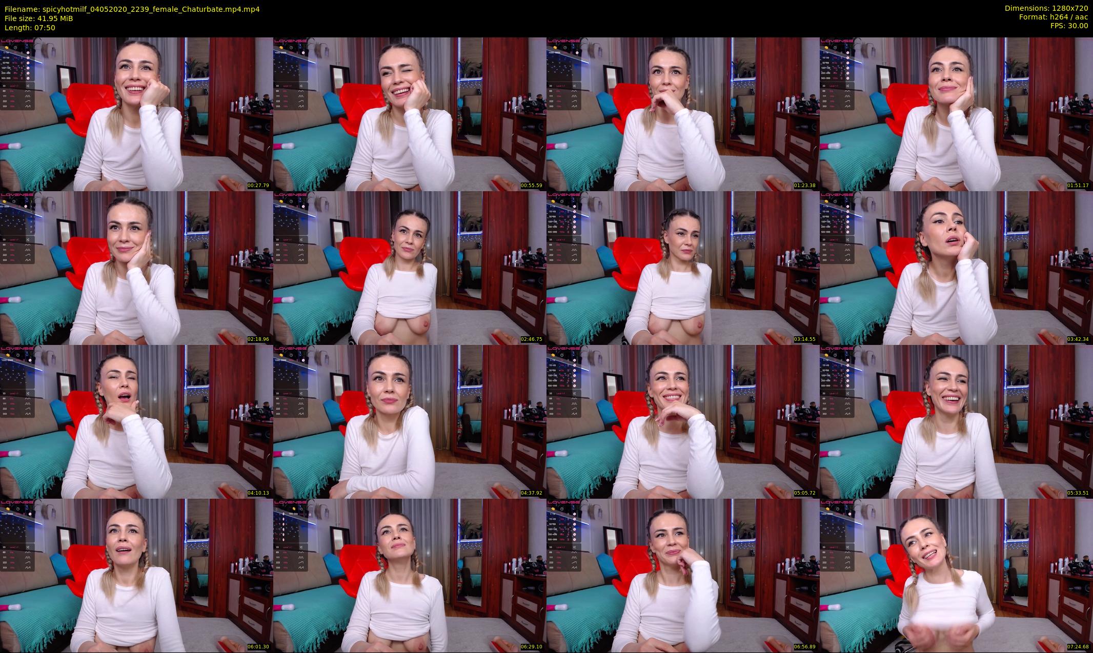 spicyhotmilf — 8 minute Chaturbate female cam show recording, 720p, May 4, 2020