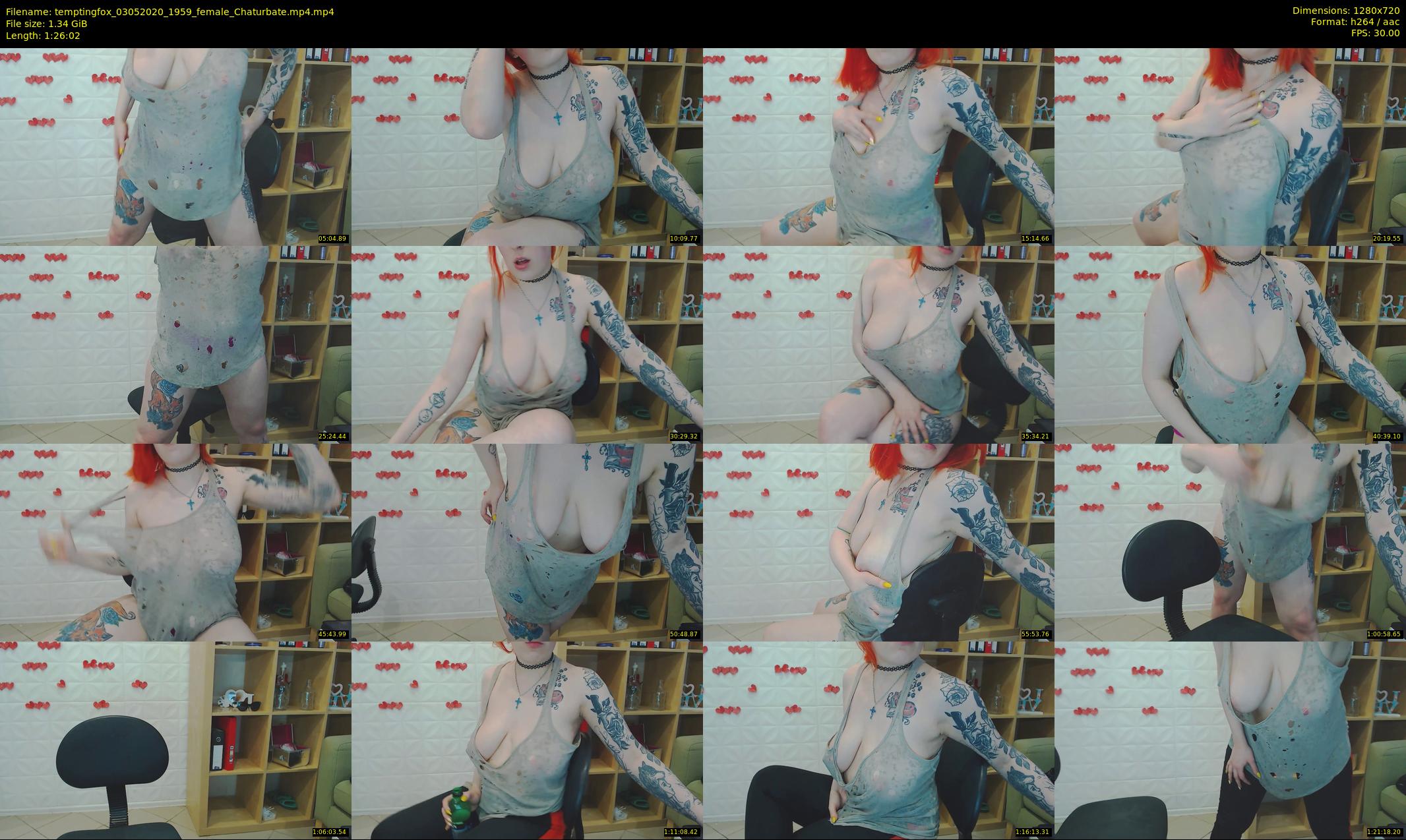 temptingfox — 87 minute Chaturbate female cam show recording, 720p, May 3, 2020