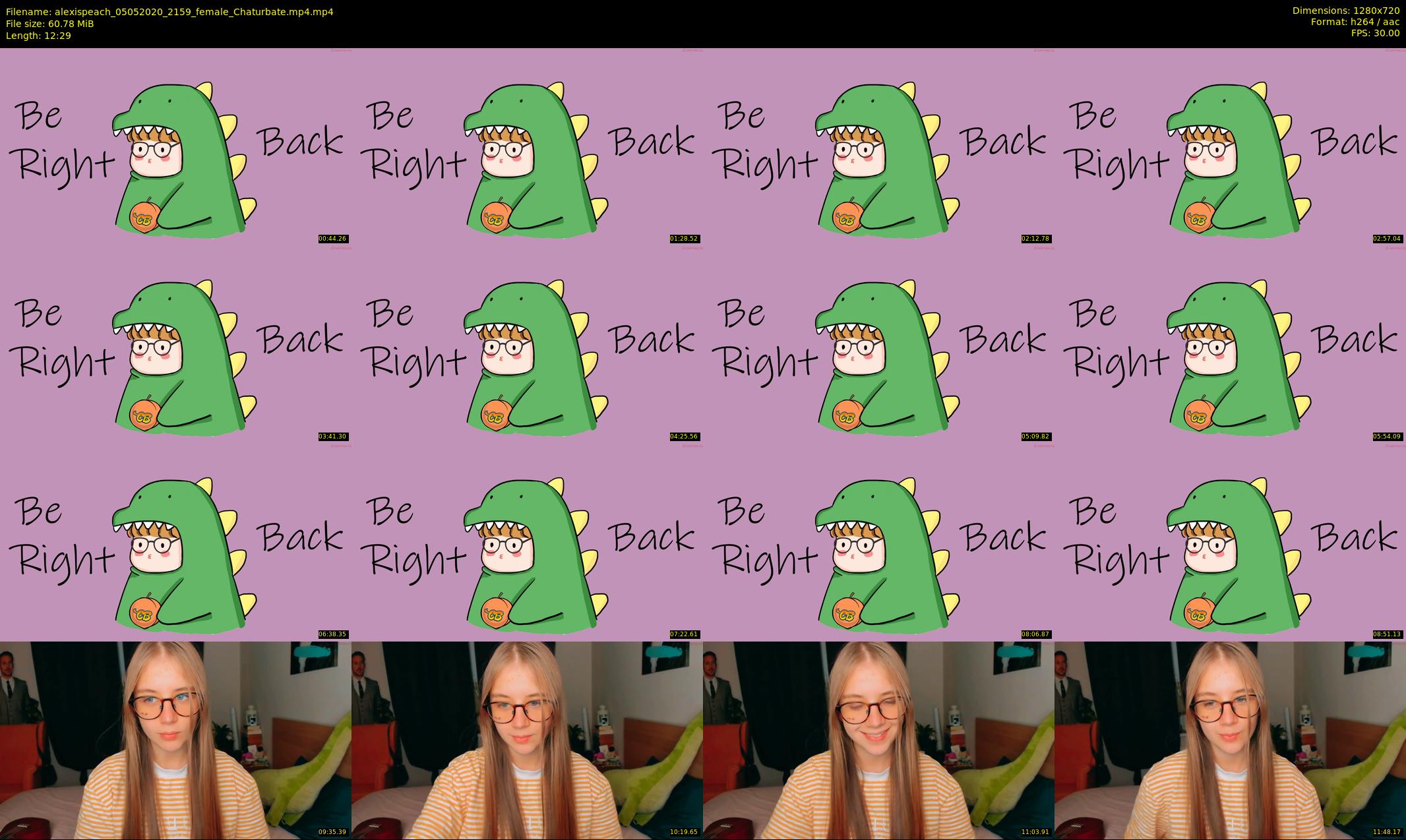 alexispeach — 13 minute Chaturbate female cam show recording, 720p, May 5, 2020