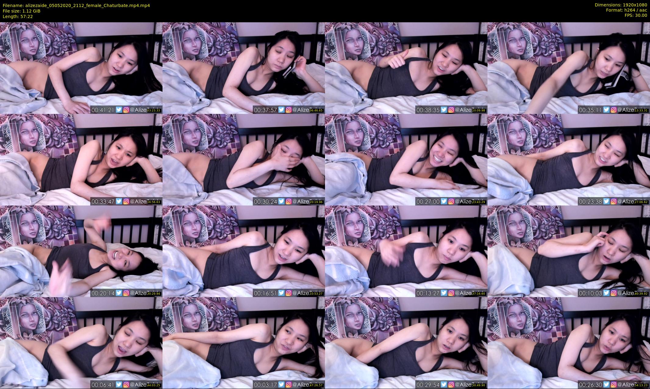 alizezaide — 58 minute Chaturbate female cam show recording, 1080p, May 5, 2020